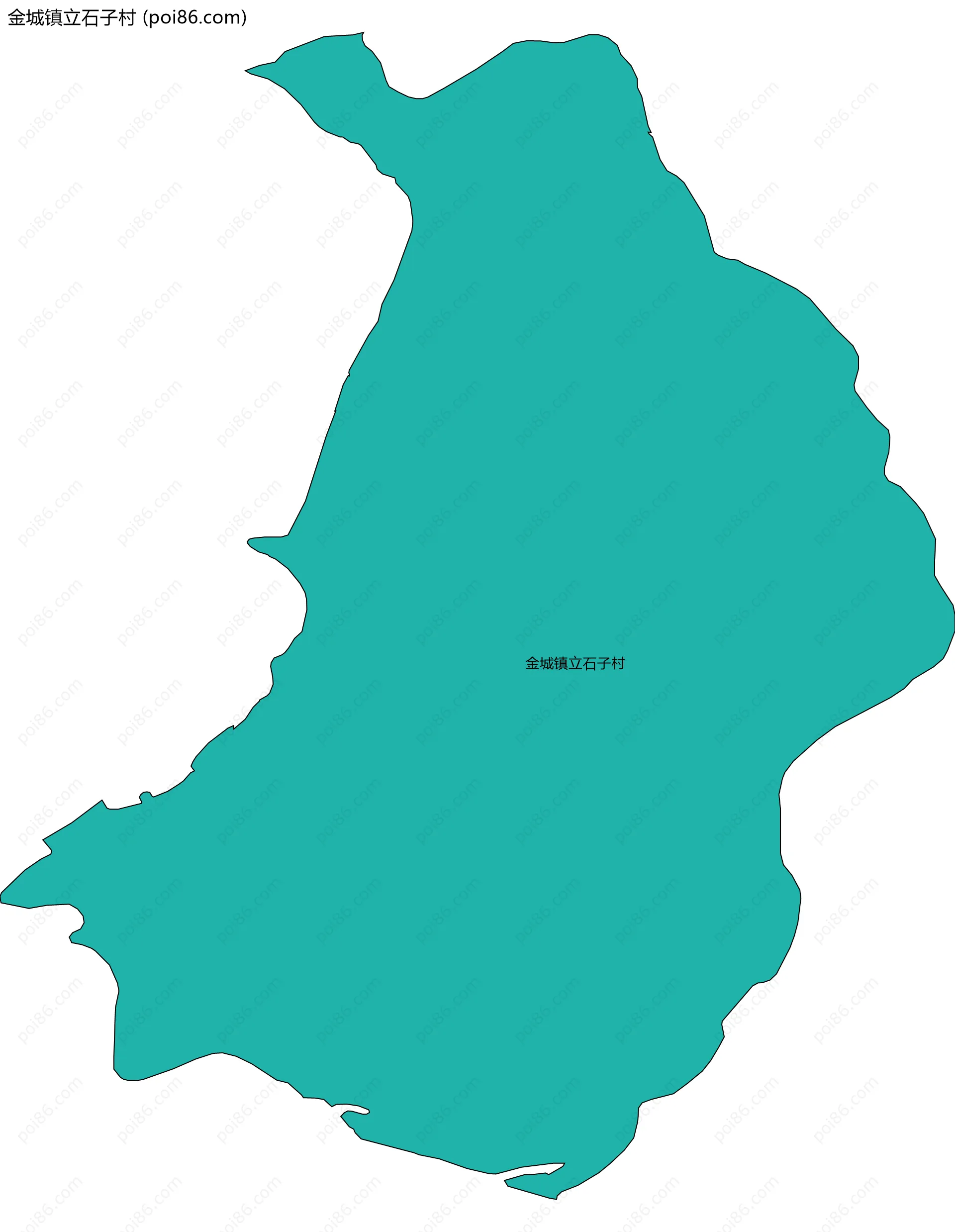 金城镇立石子村边界地图