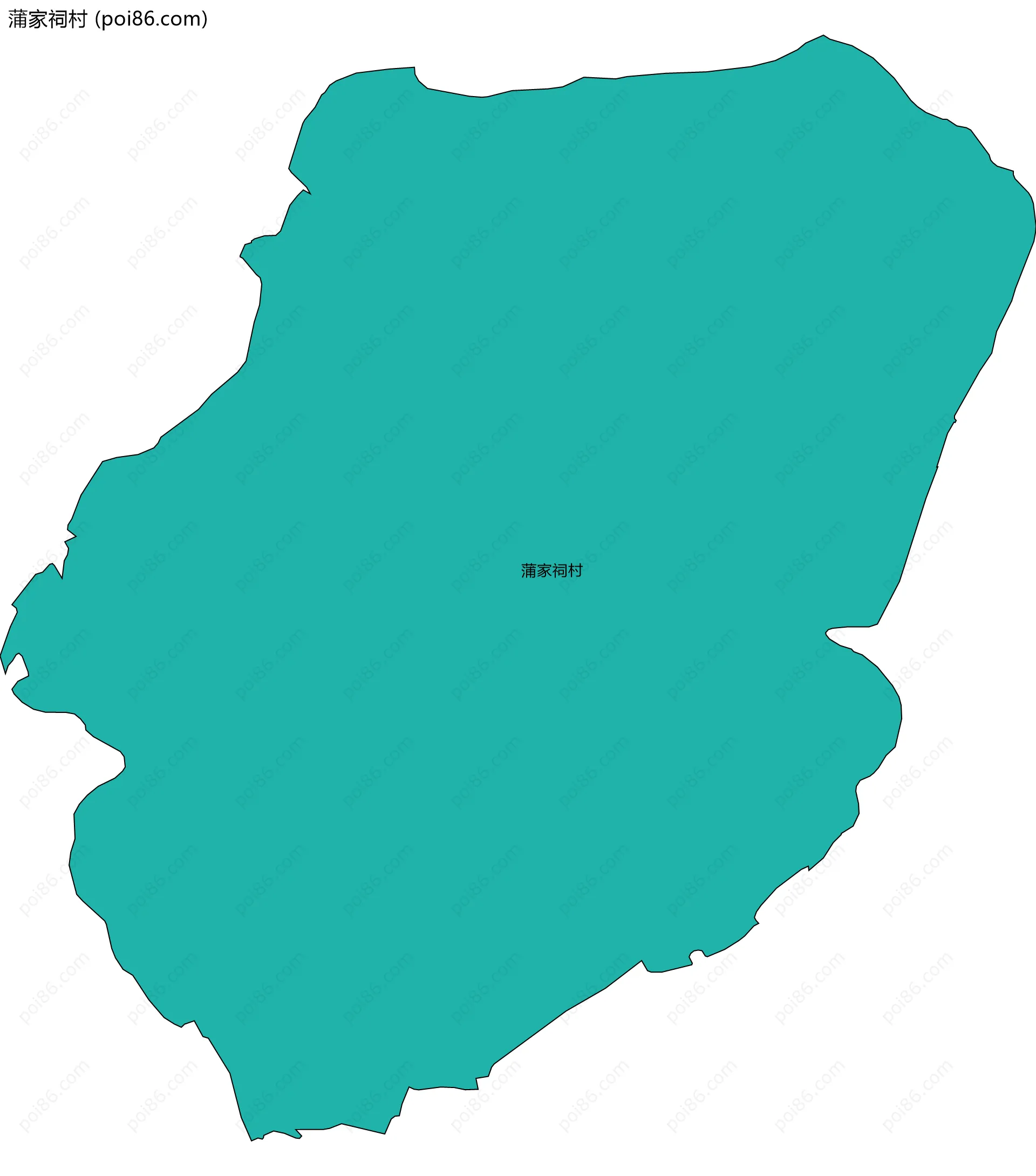 蒲家祠村边界地图