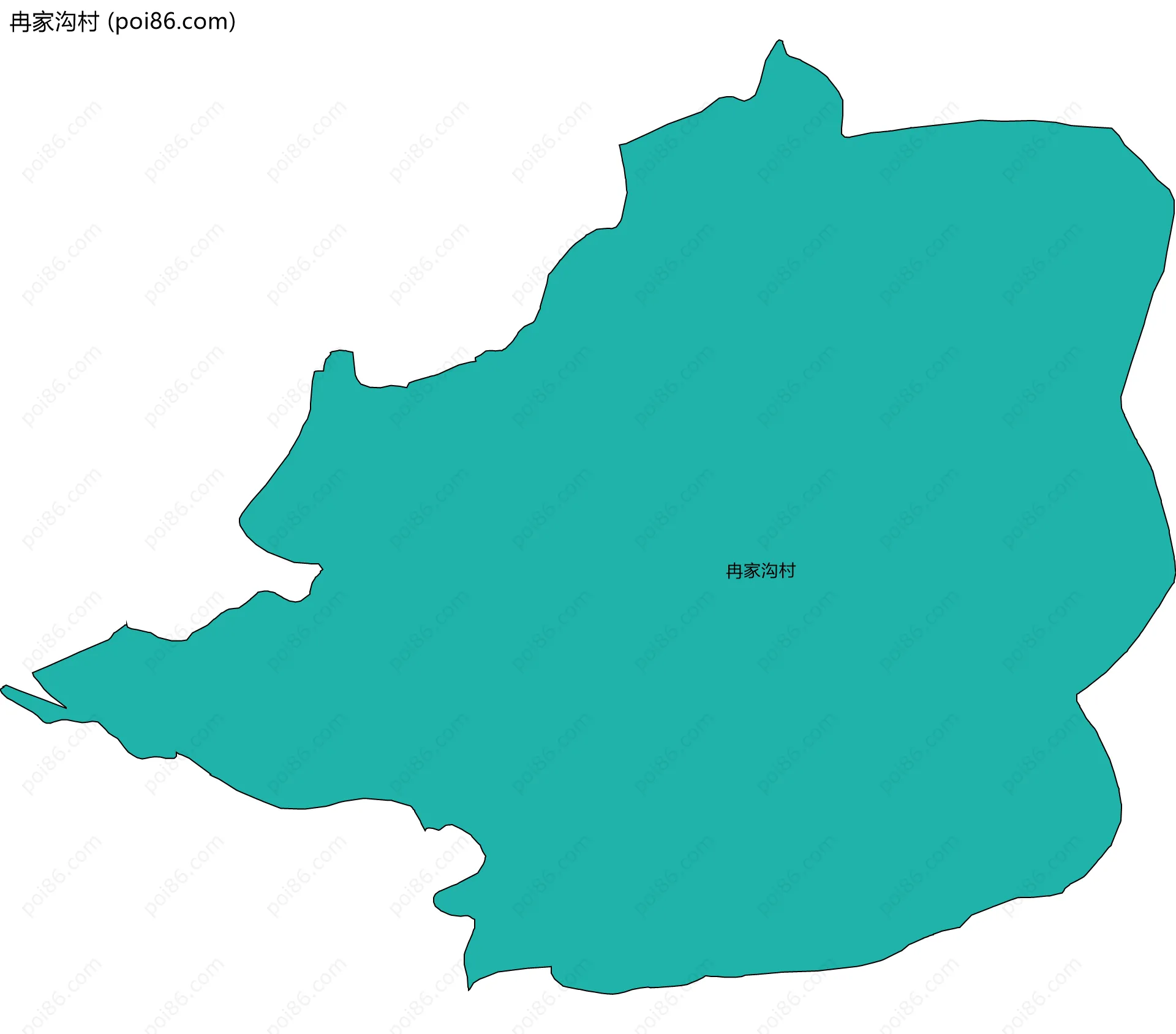 冉家沟村边界地图