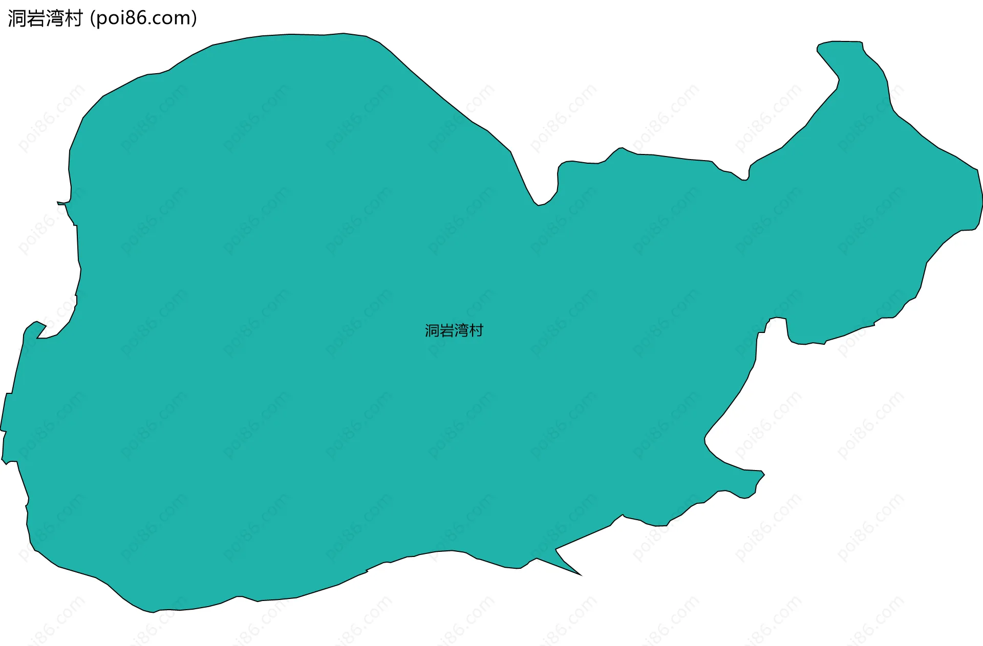 洞岩湾村边界地图