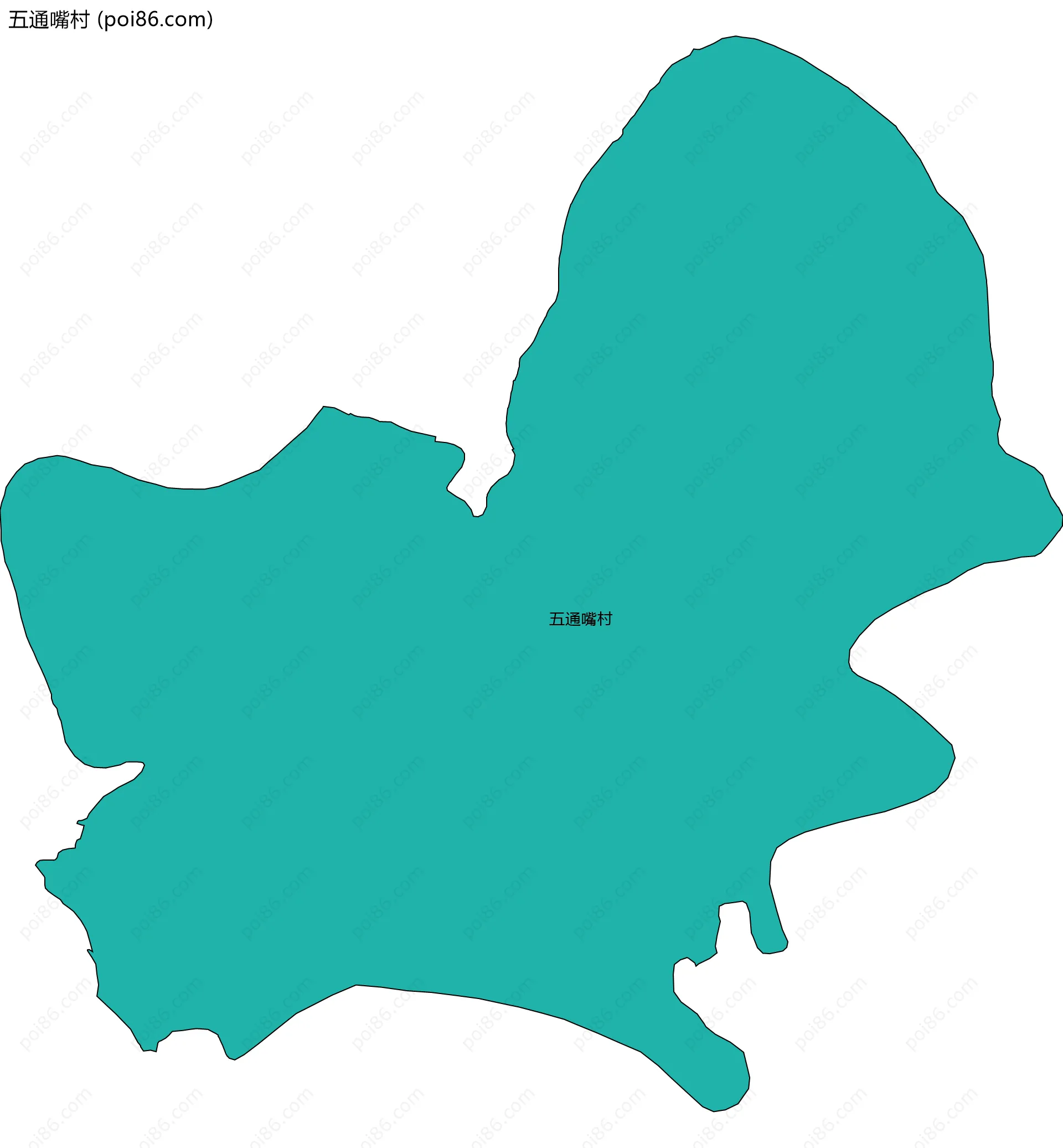 五通嘴村边界地图