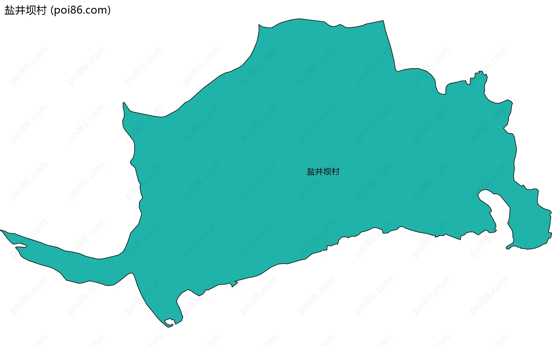 盐井坝村边界地图
