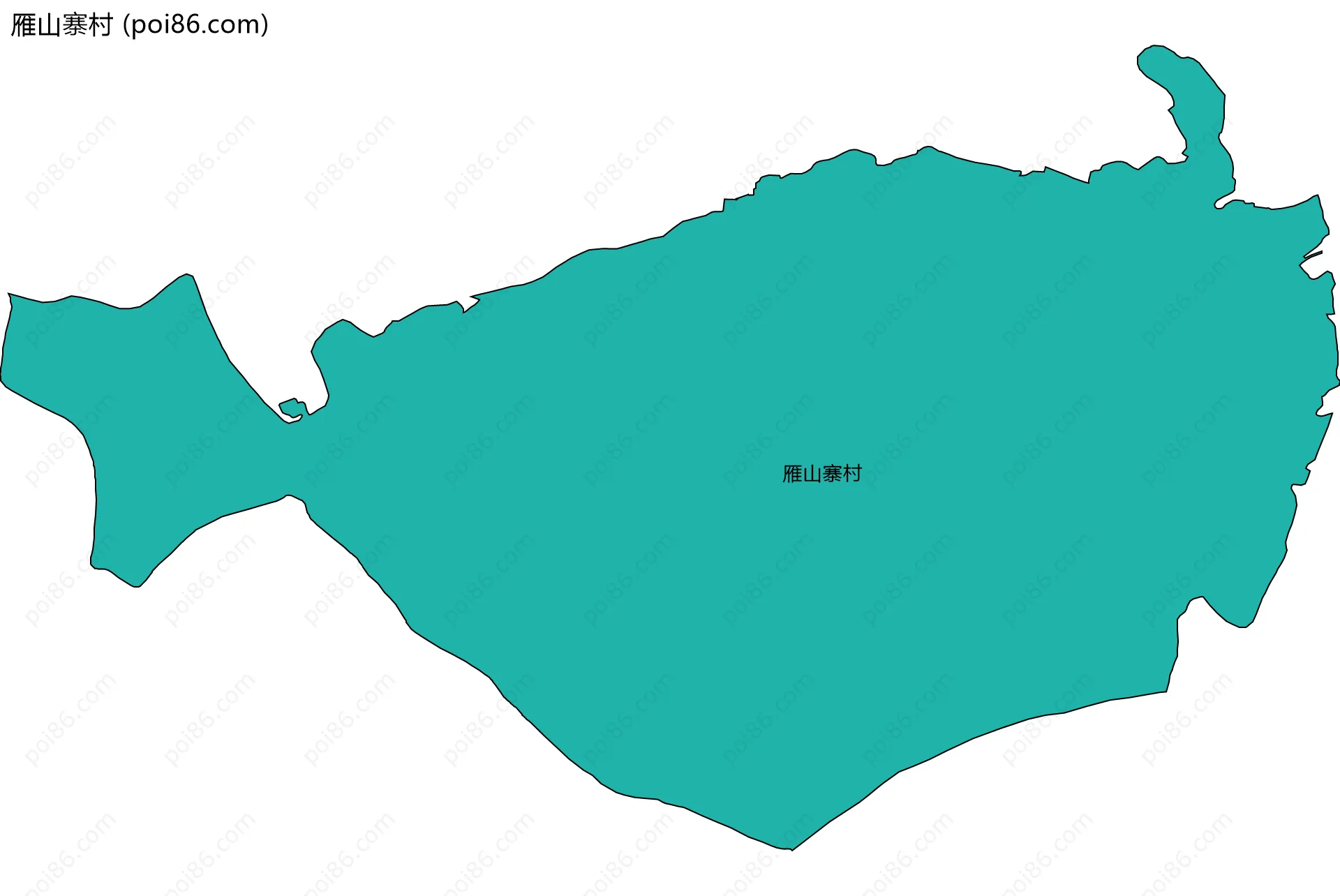 雁山寨村边界地图
