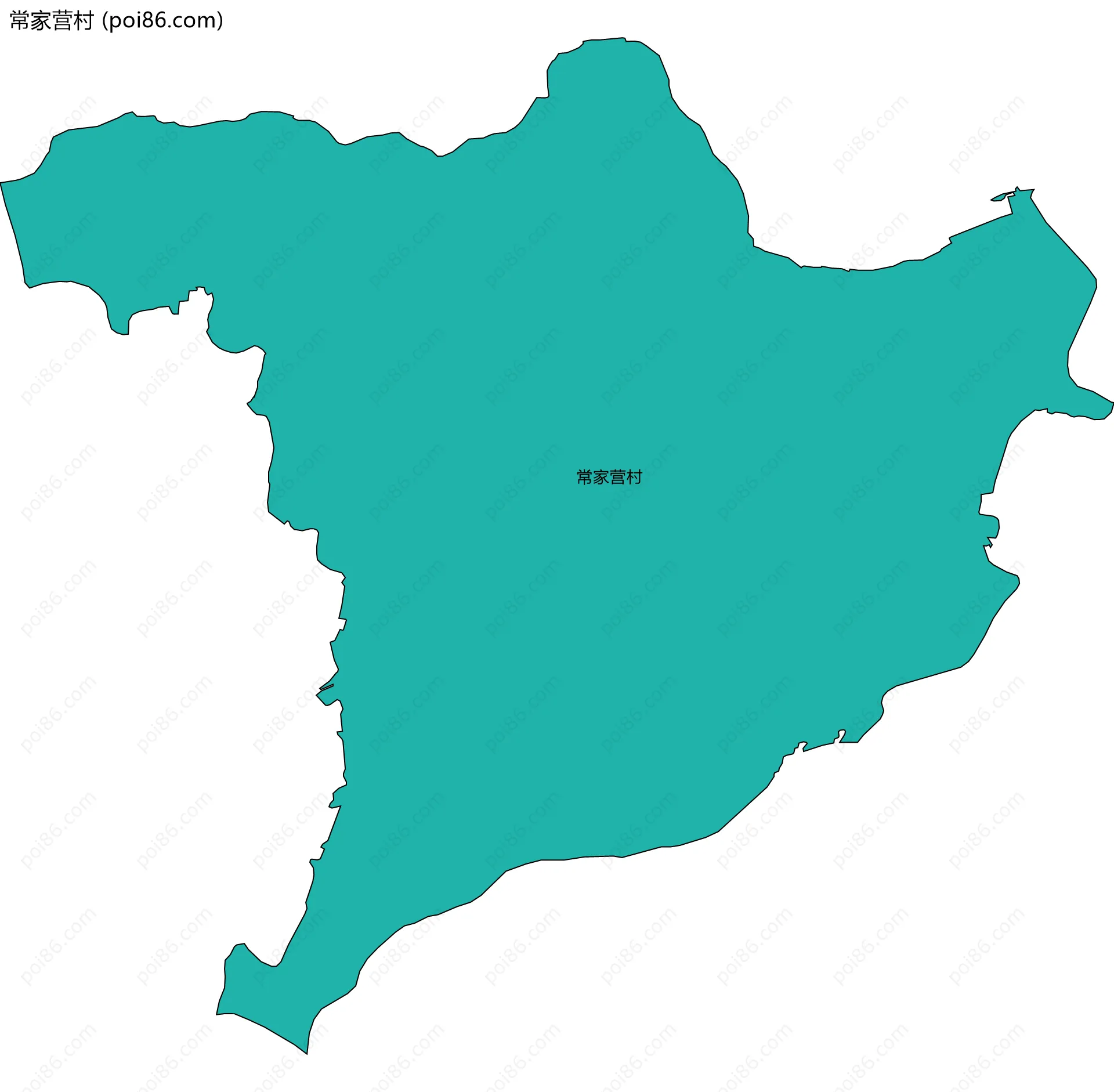 常家营村边界地图