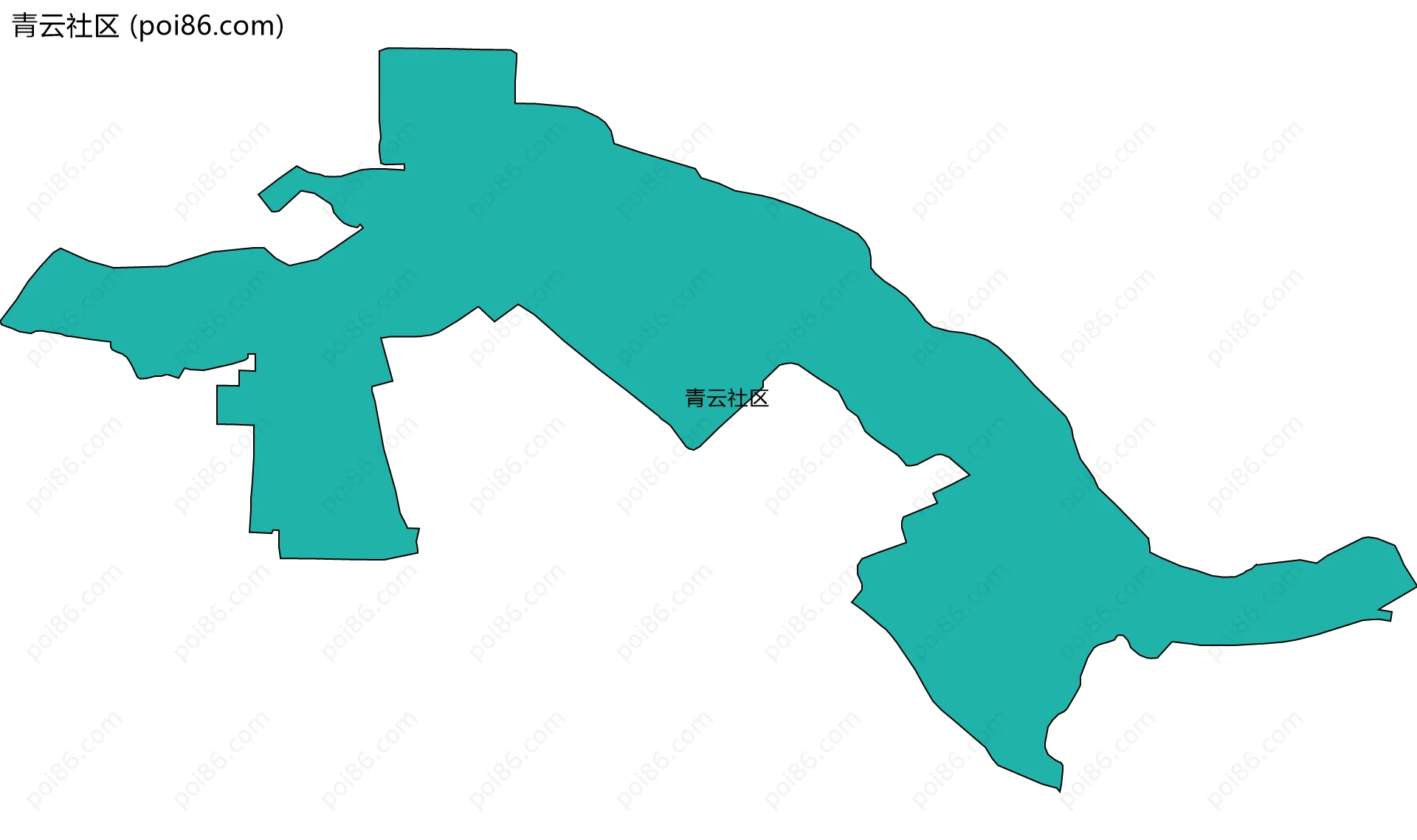 青云社区边界地图