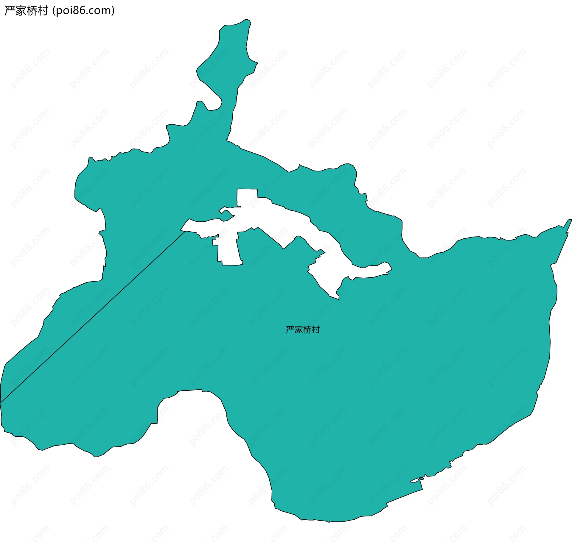 严家桥村边界地图