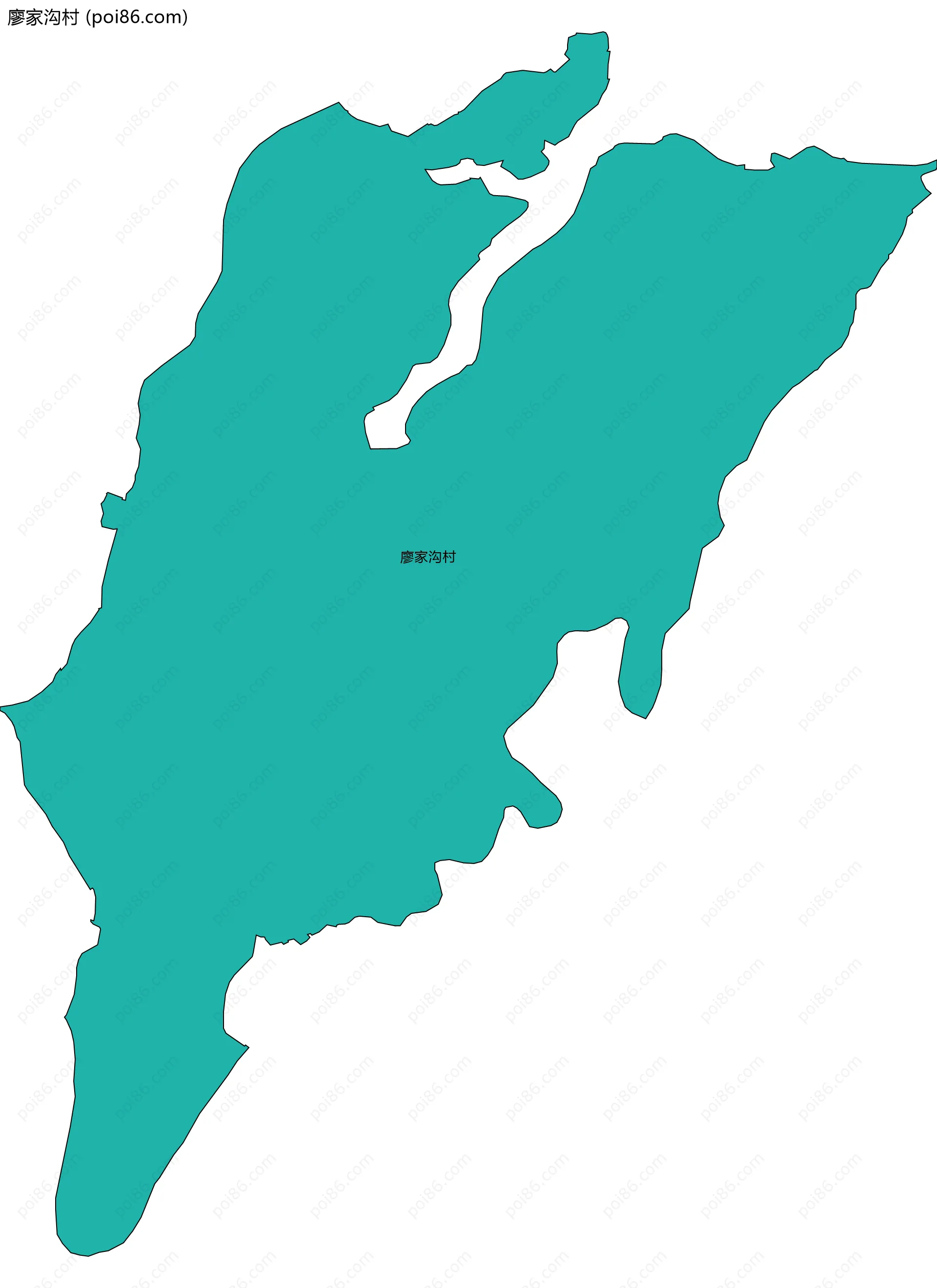 廖家沟村边界地图