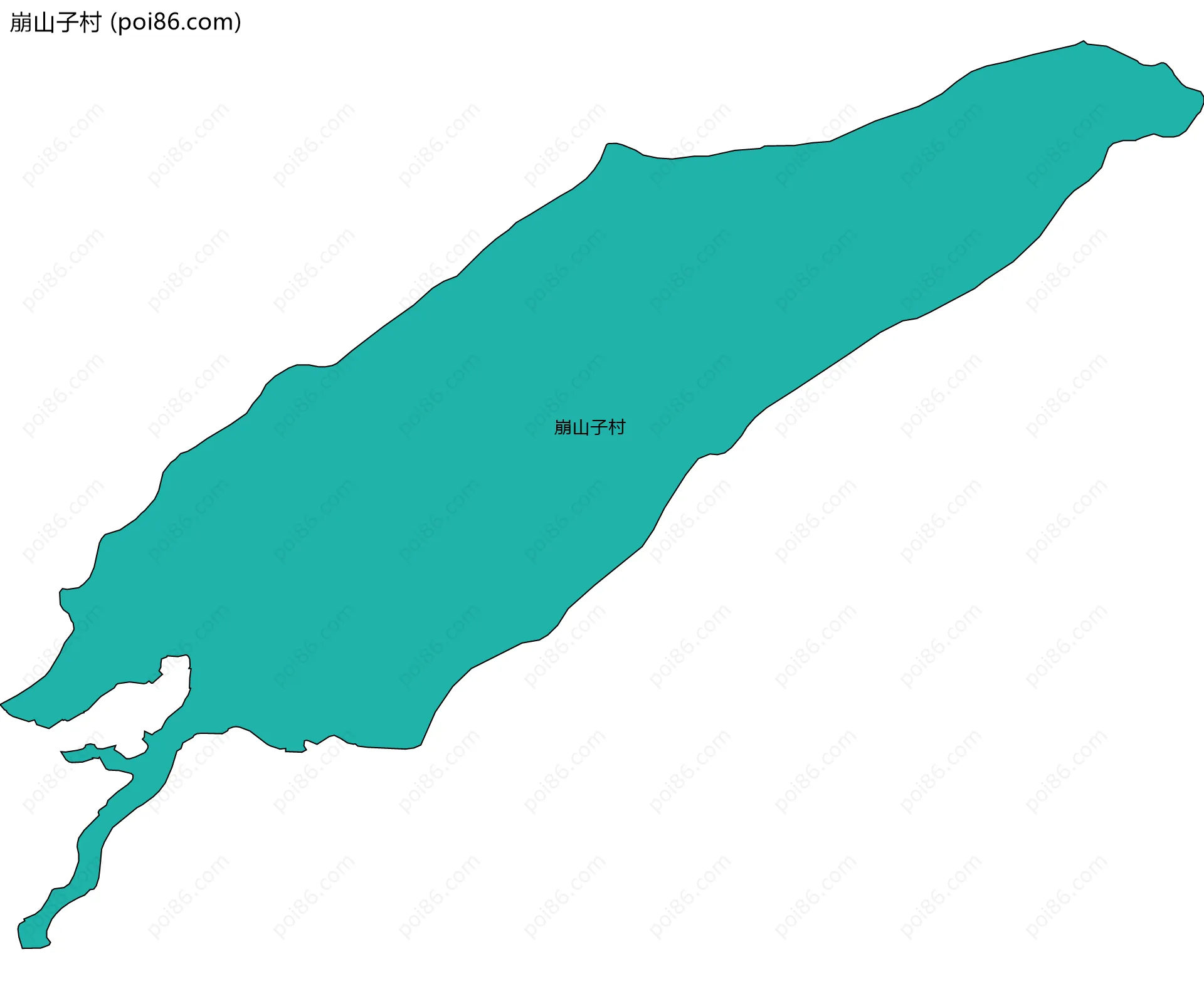 崩山子村边界地图