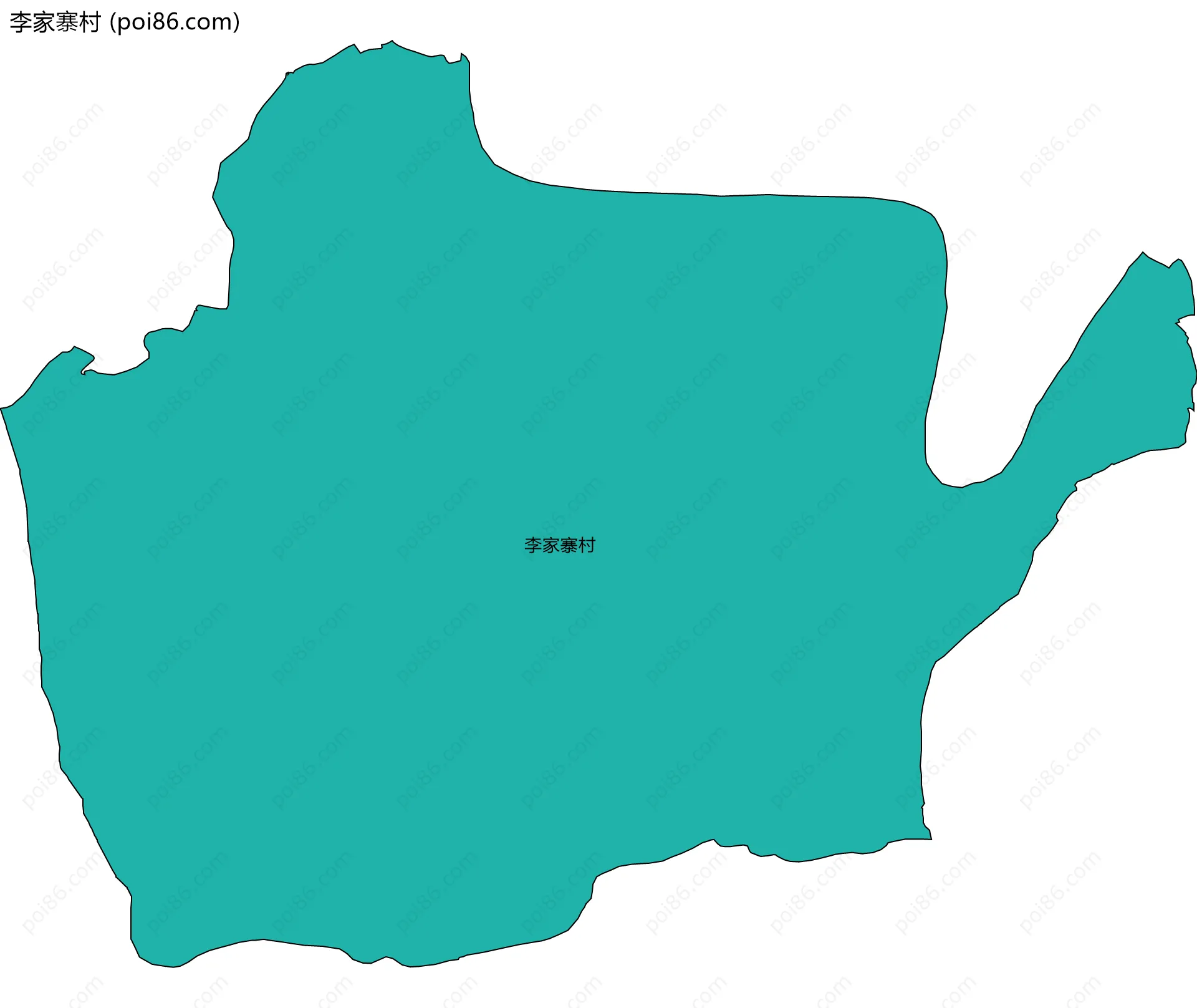 李家寨村边界地图