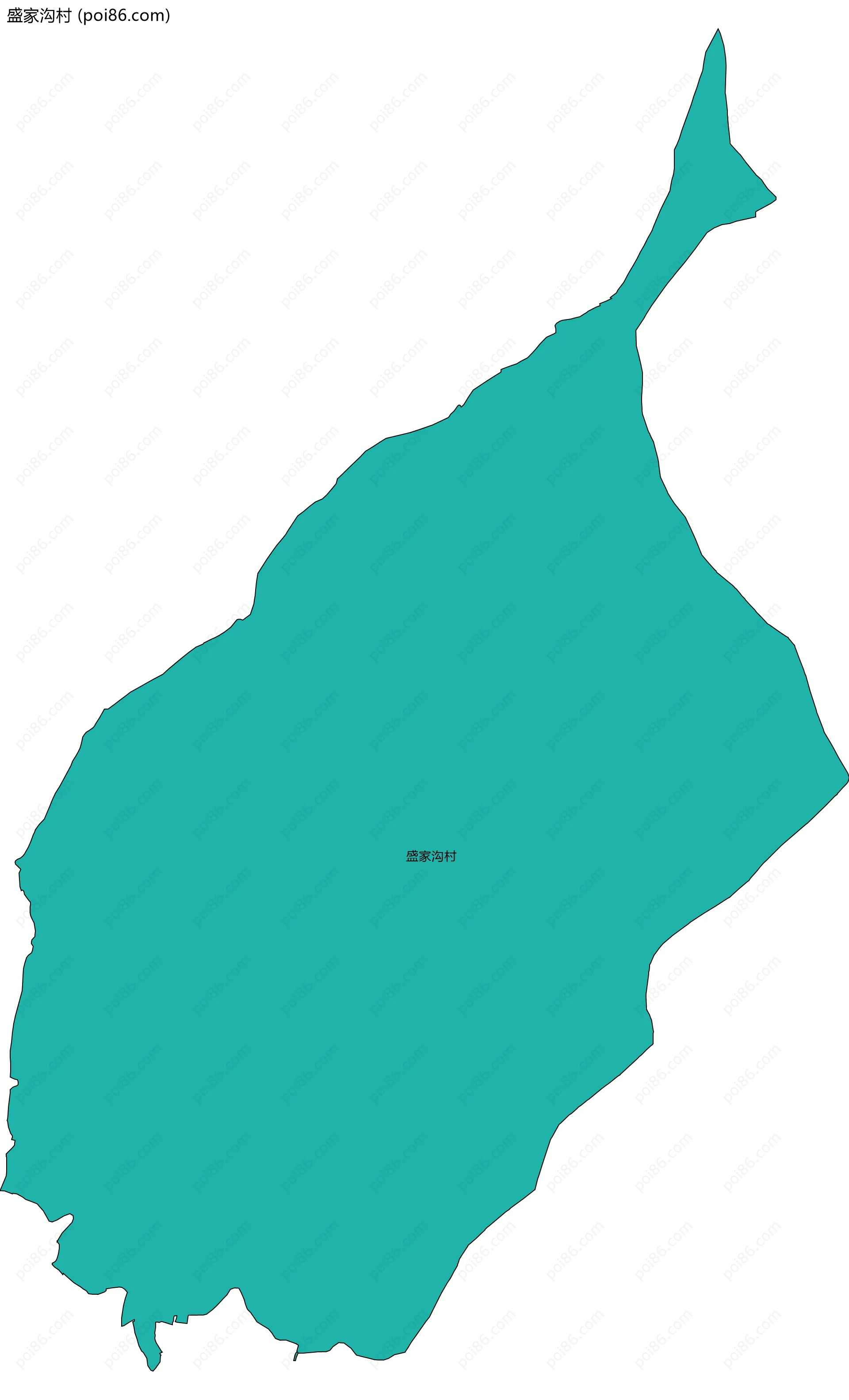 盛家沟村边界地图