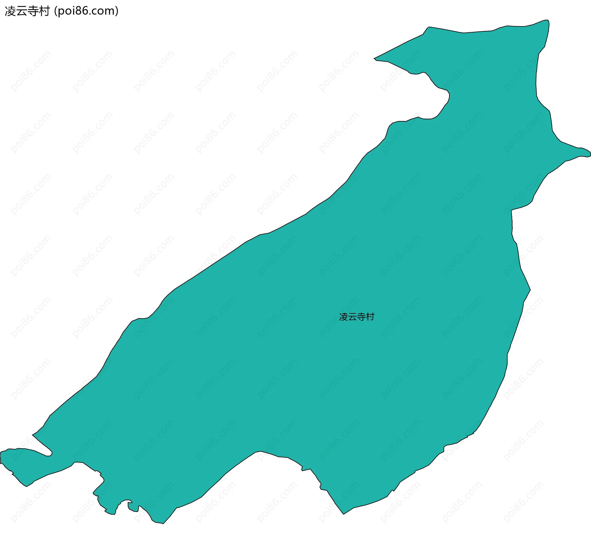 凌云寺村边界地图