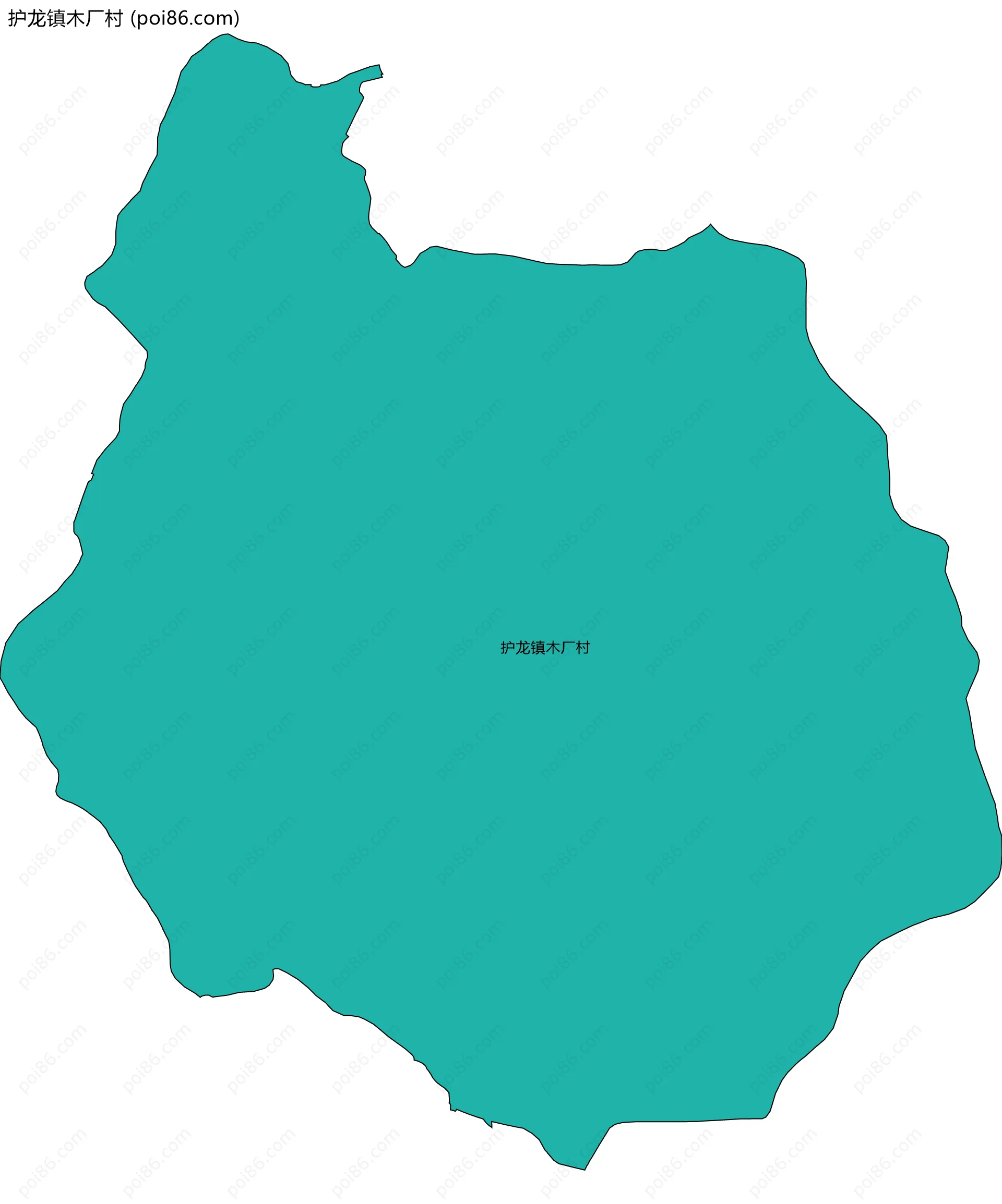 护龙镇木厂村边界地图