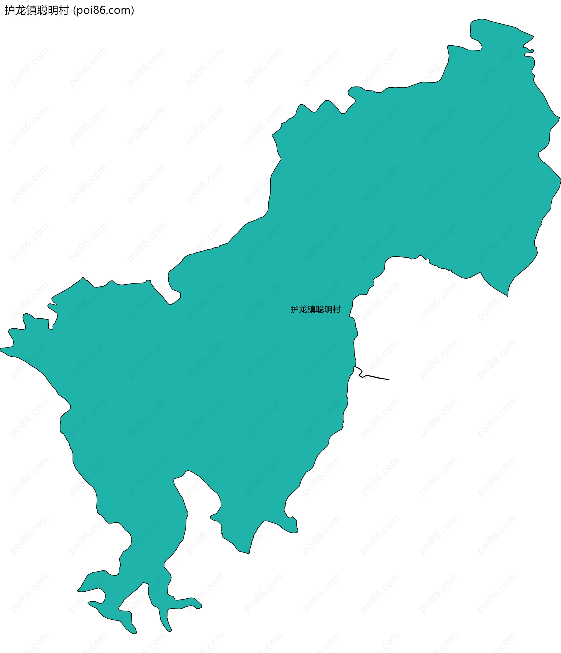 护龙镇聪明村边界地图