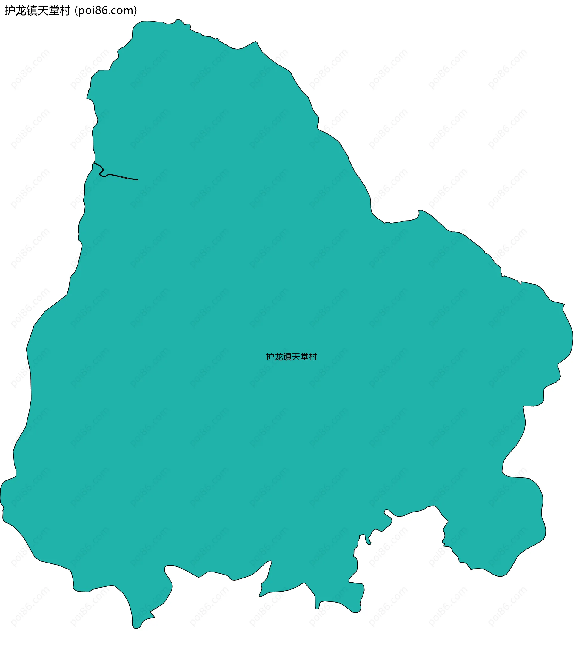 护龙镇天堂村边界地图