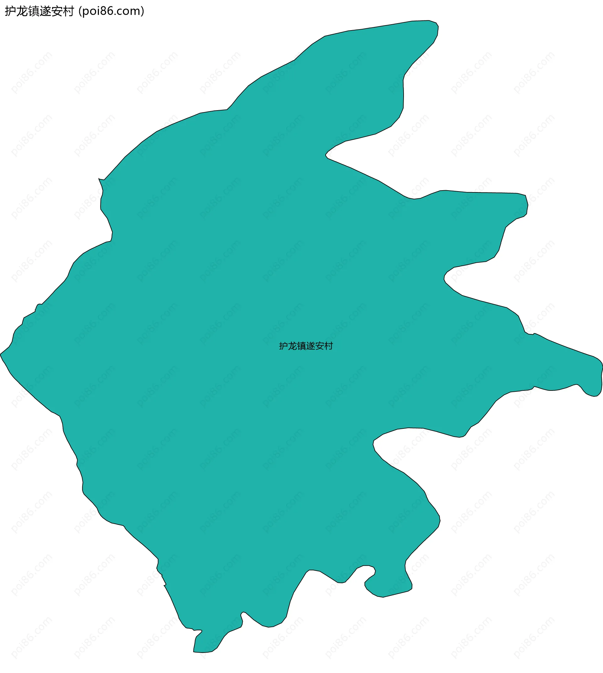 护龙镇遂安村边界地图