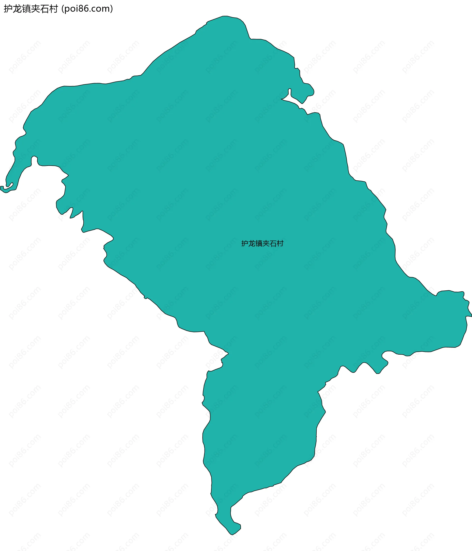 护龙镇夹石村边界地图