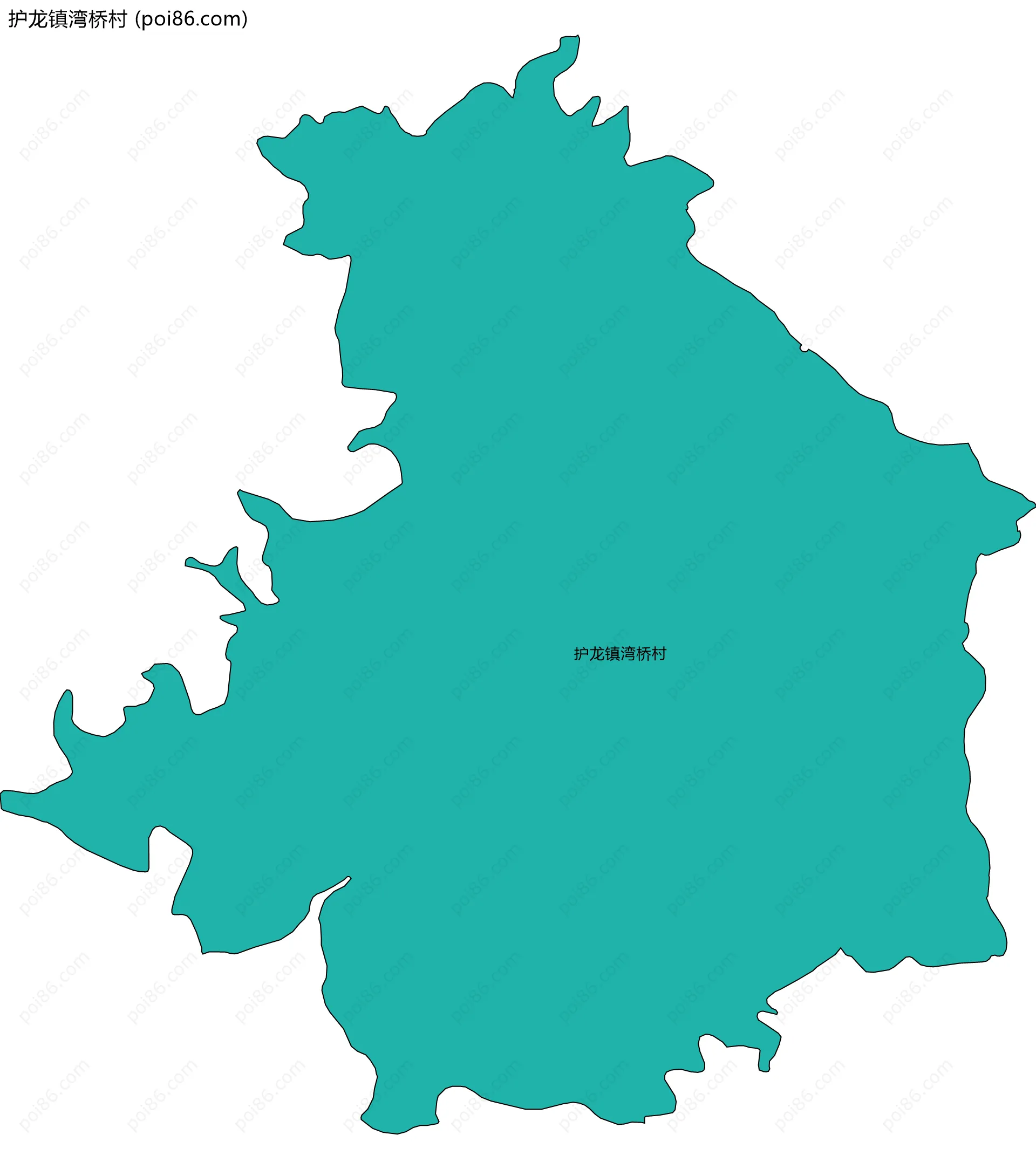 护龙镇湾桥村边界地图