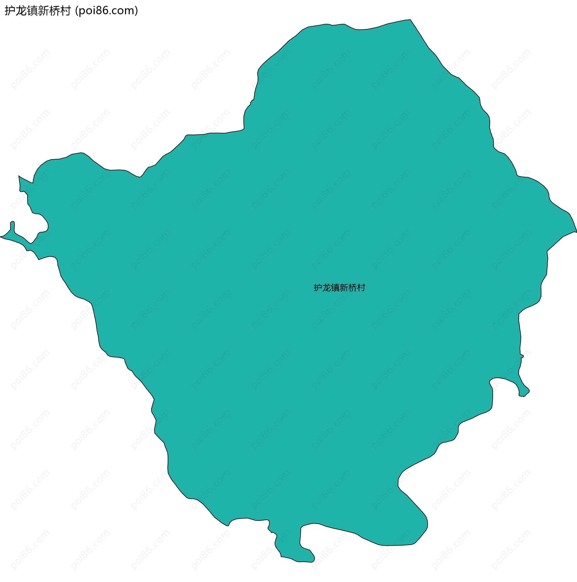 护龙镇新桥村边界地图