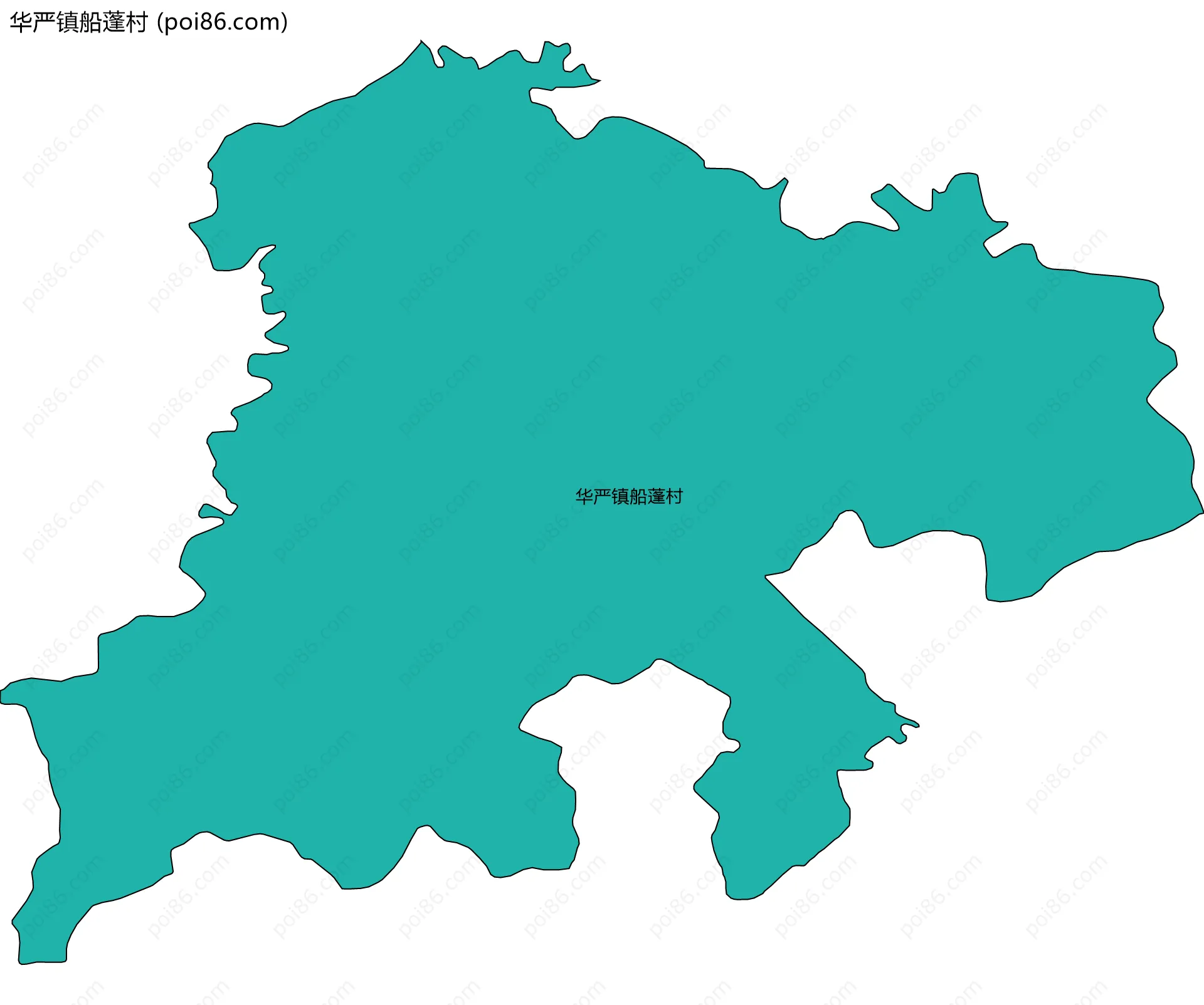 华严镇船蓬村边界地图