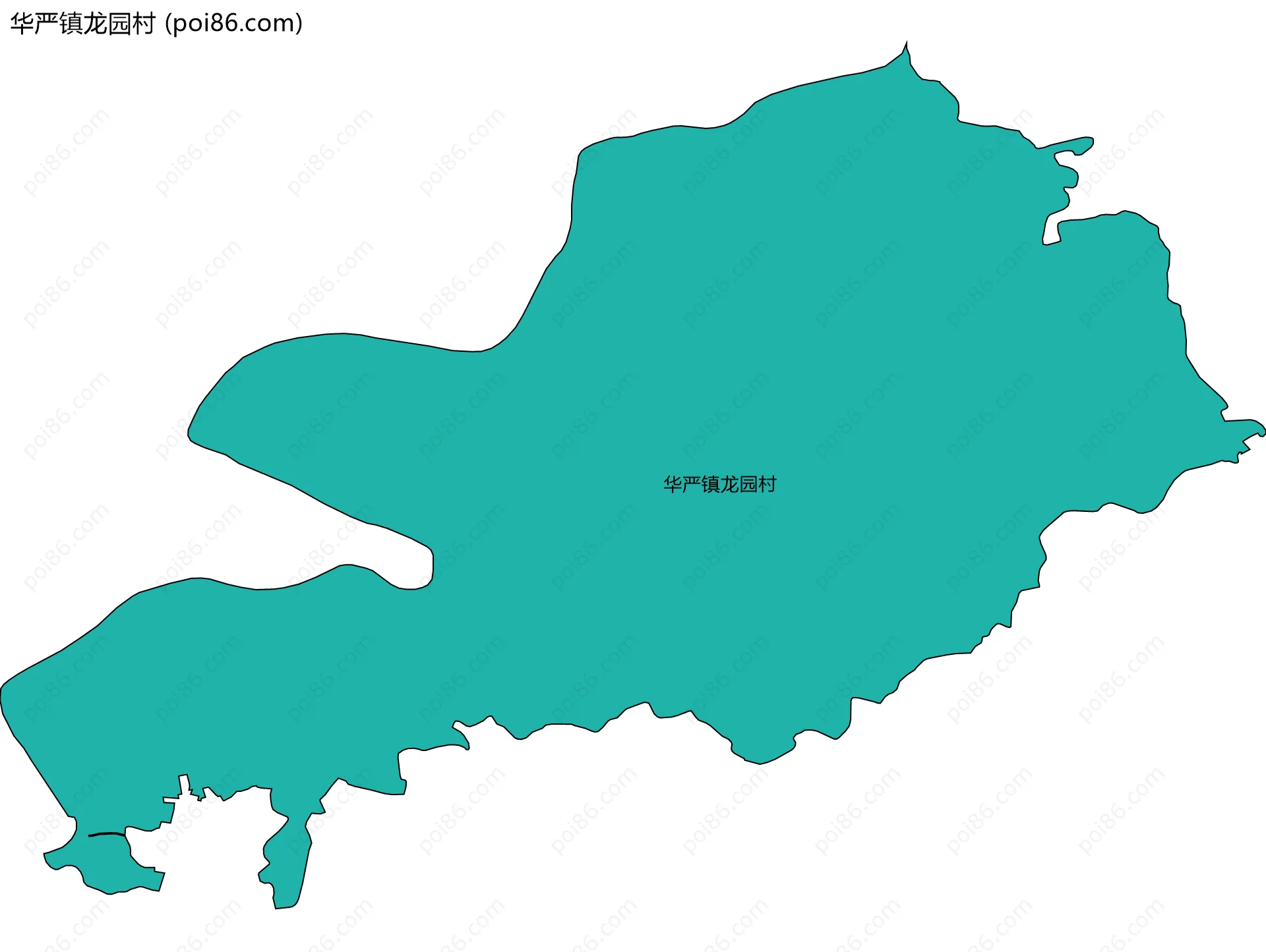 华严镇龙园村边界地图