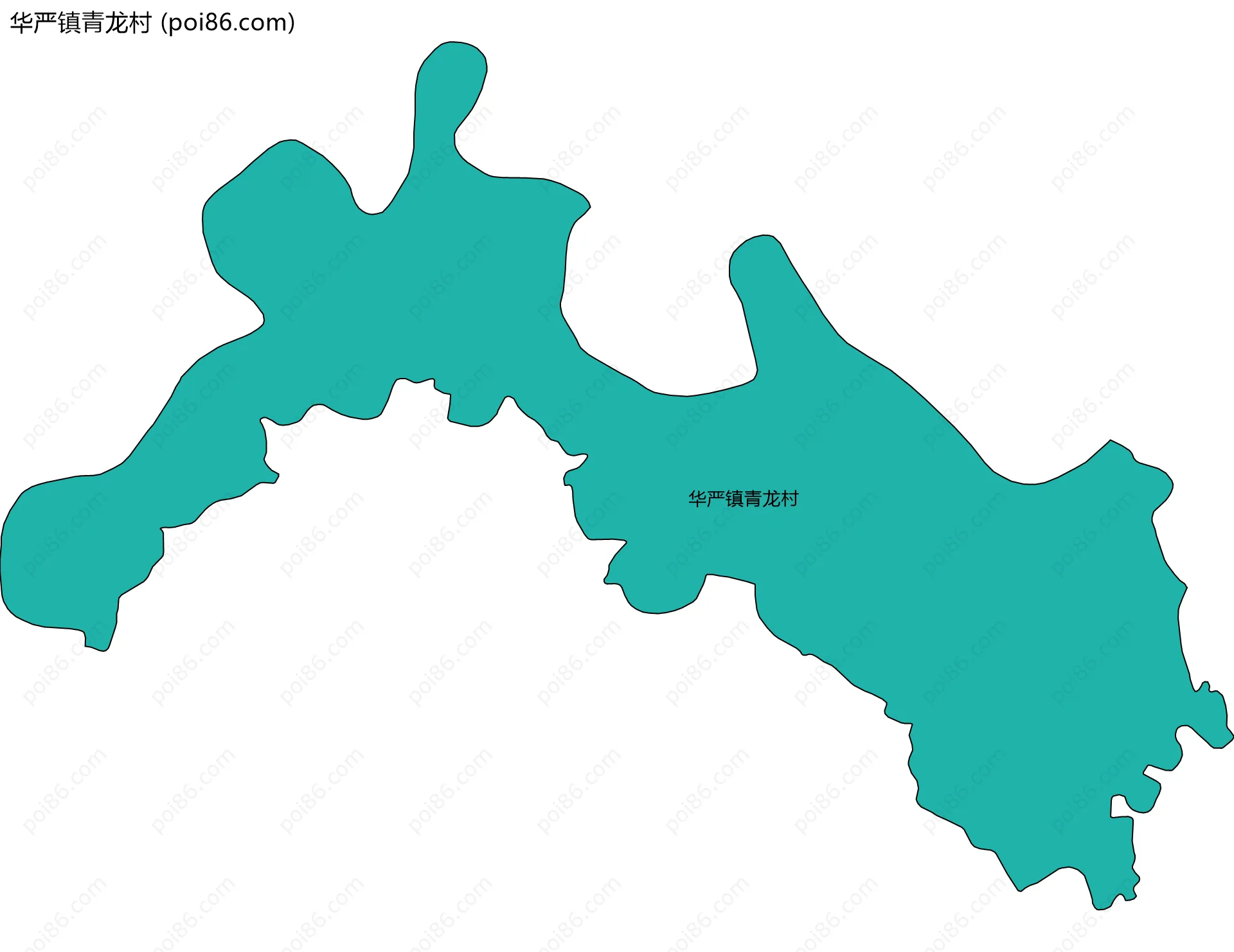 华严镇青龙村边界地图