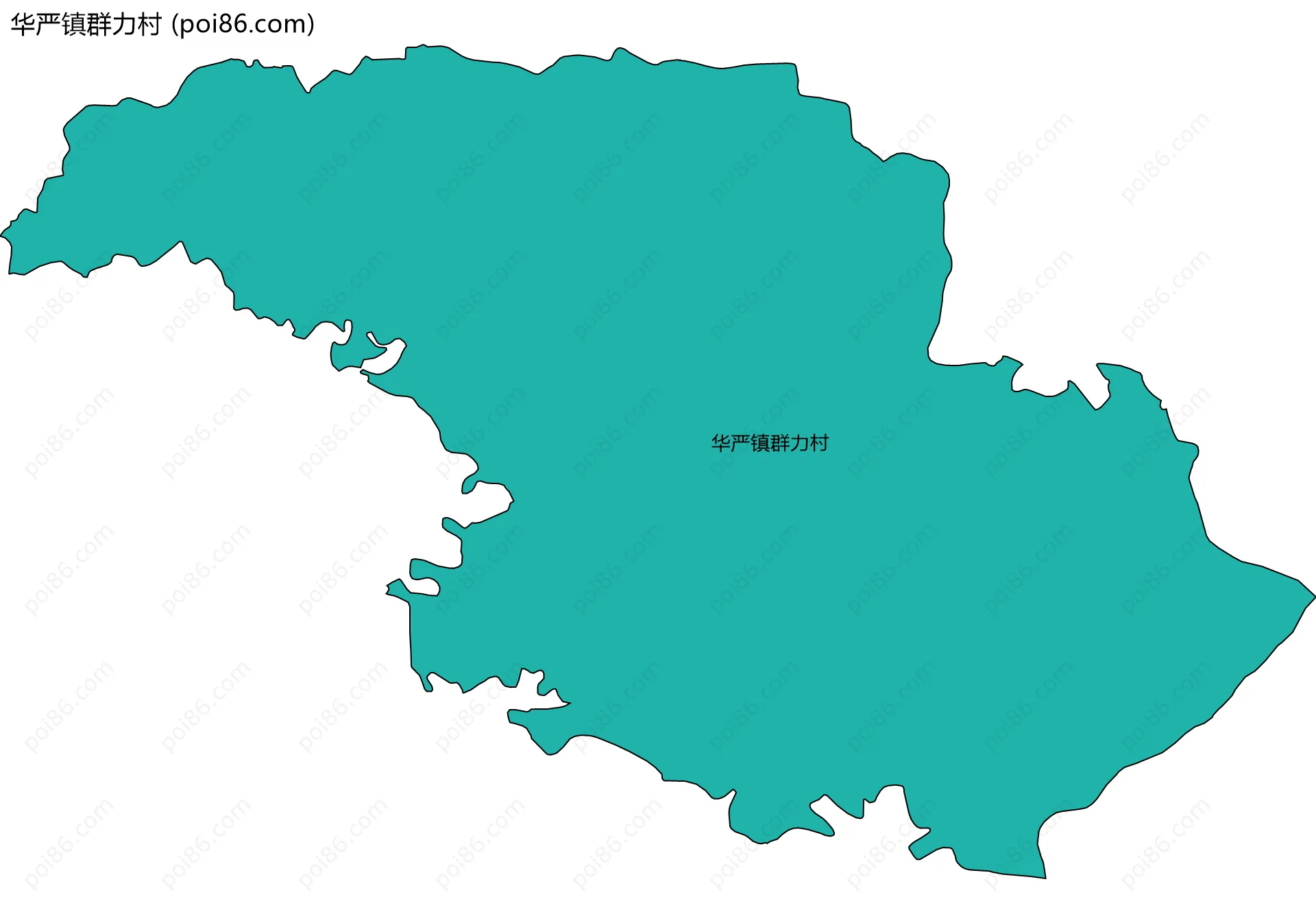 华严镇群力村边界地图