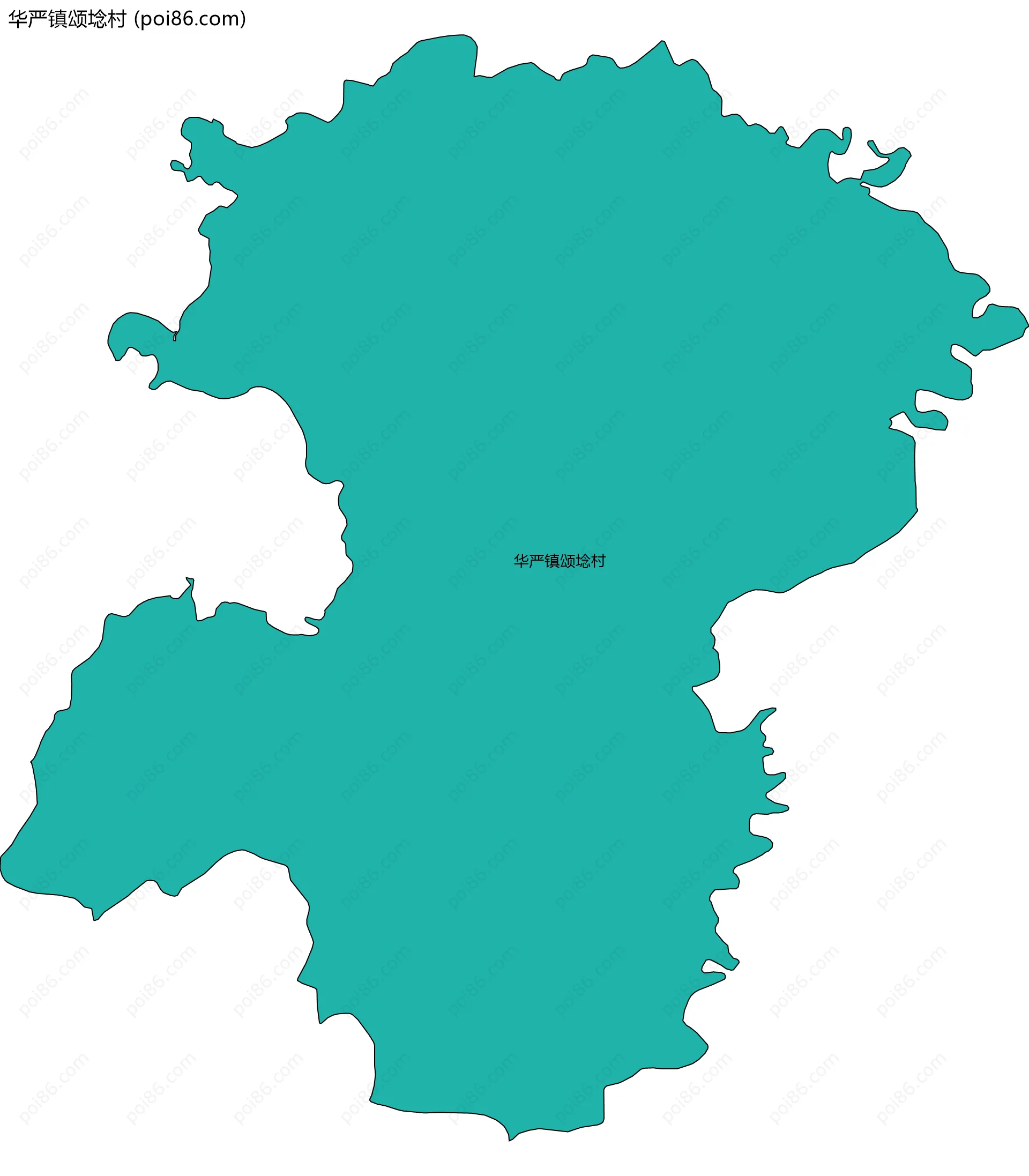 华严镇颂埝村边界地图