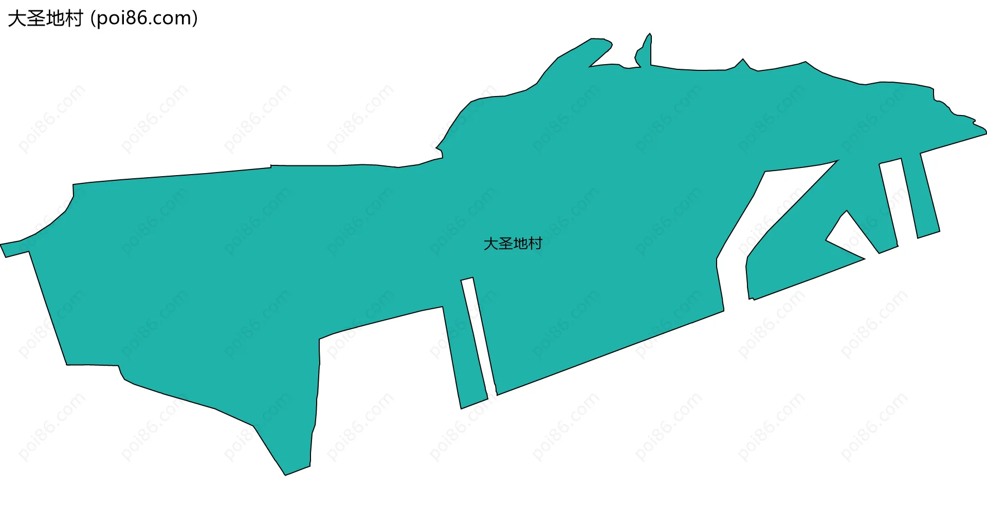 大圣地村边界地图