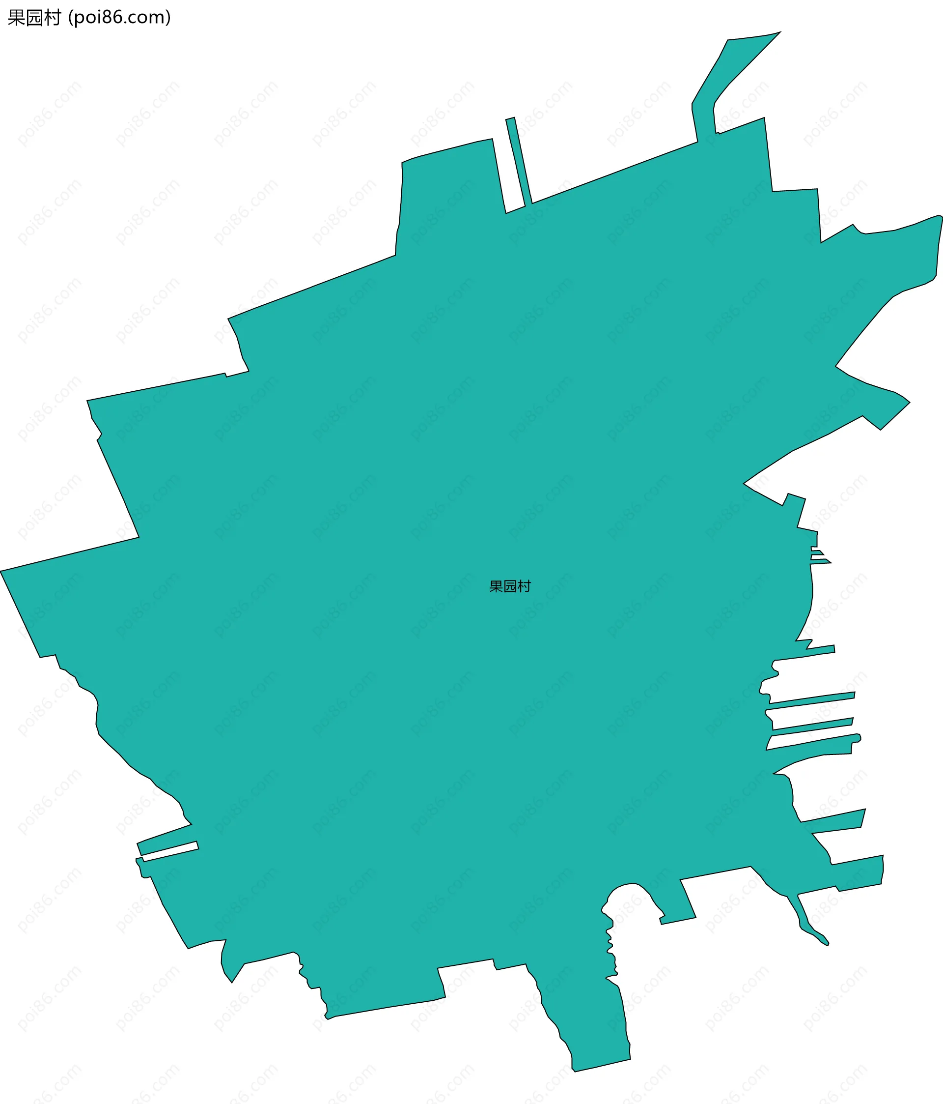 果园村边界地图