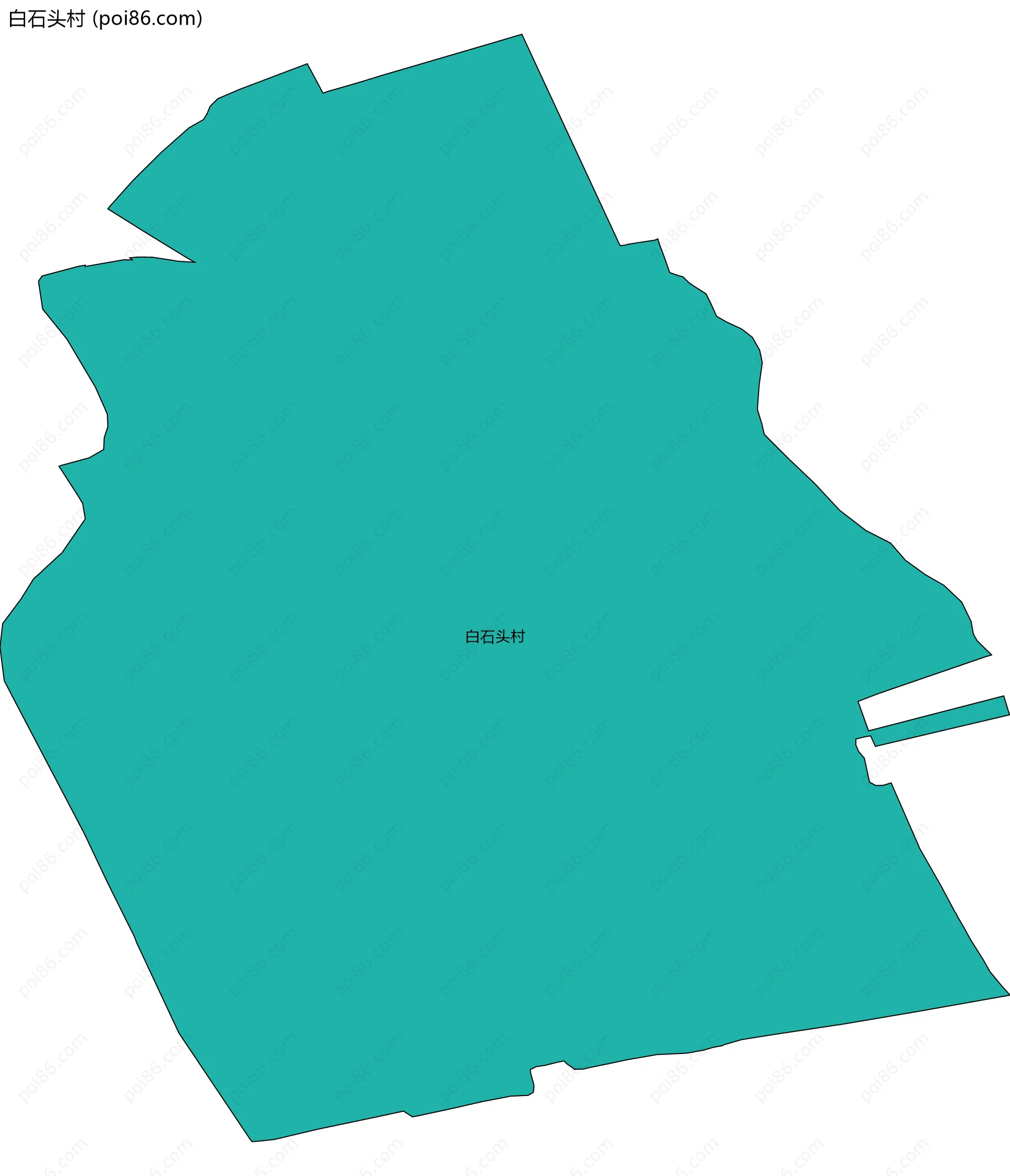 白石头村边界地图