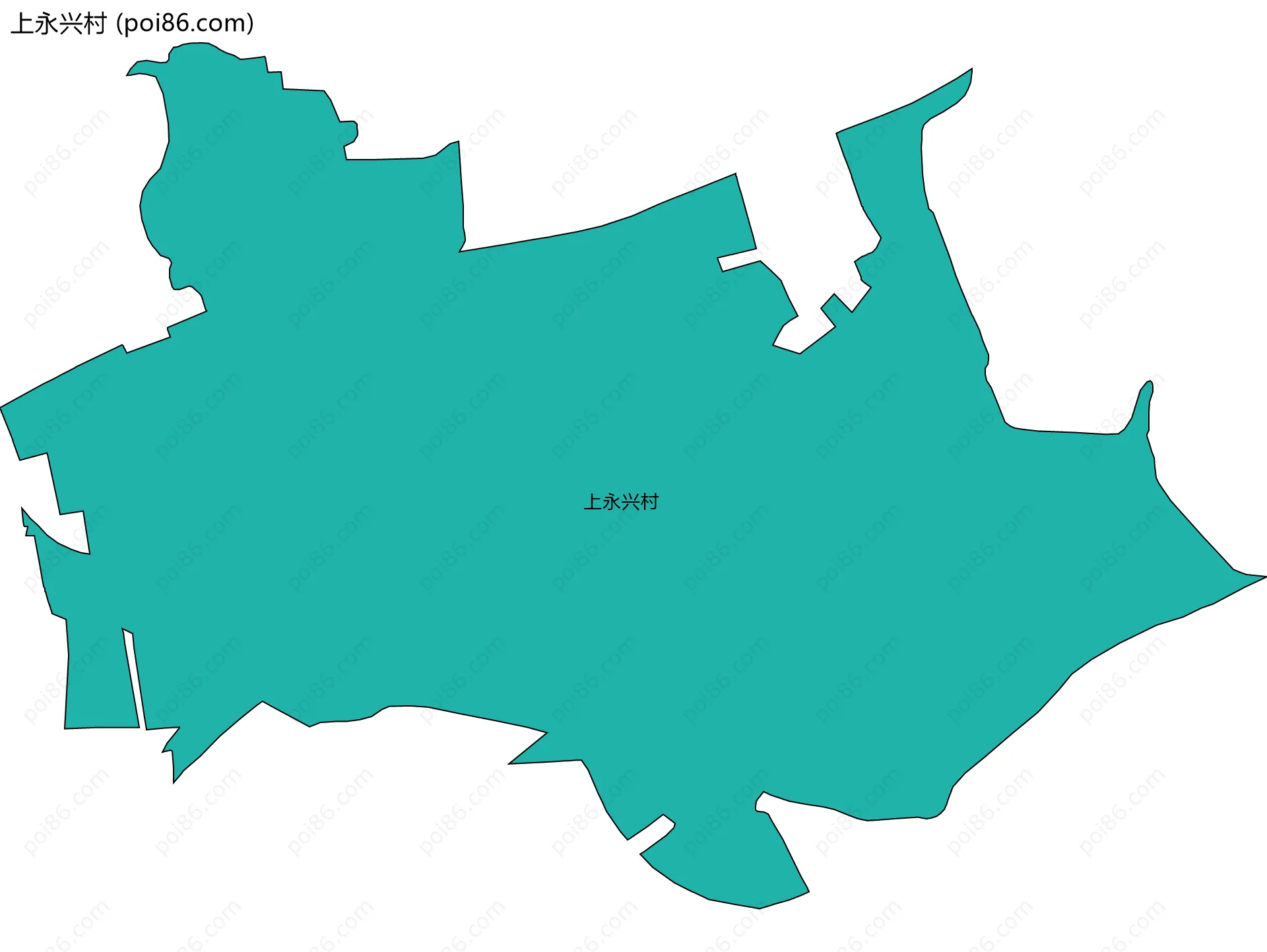 上永兴村边界地图