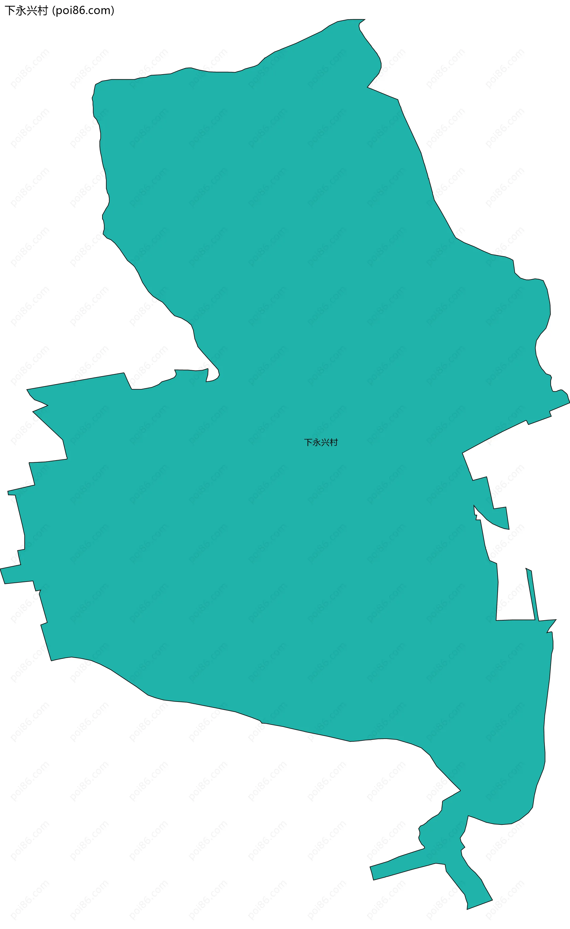 下永兴村边界地图