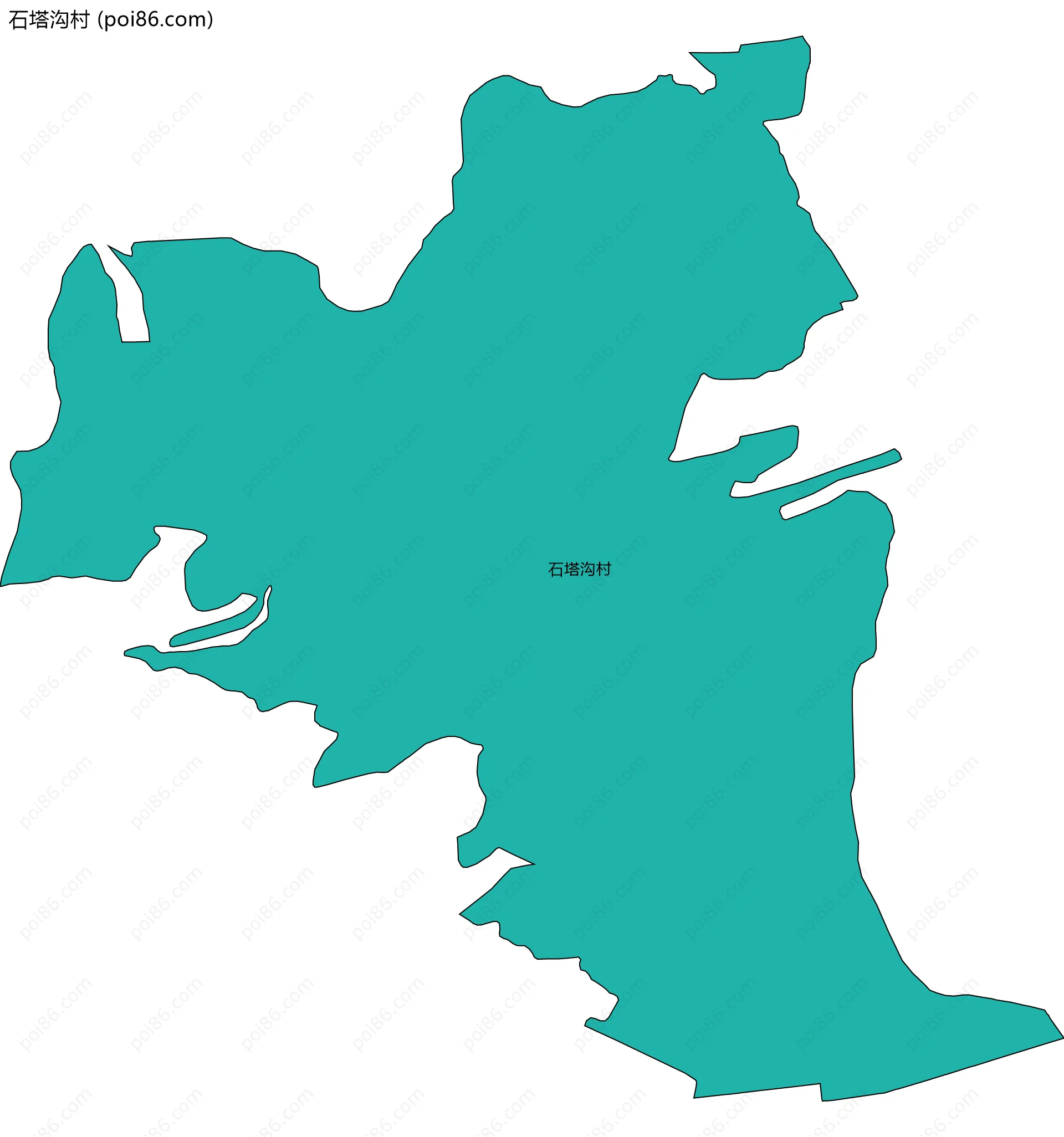 石塔沟村边界地图