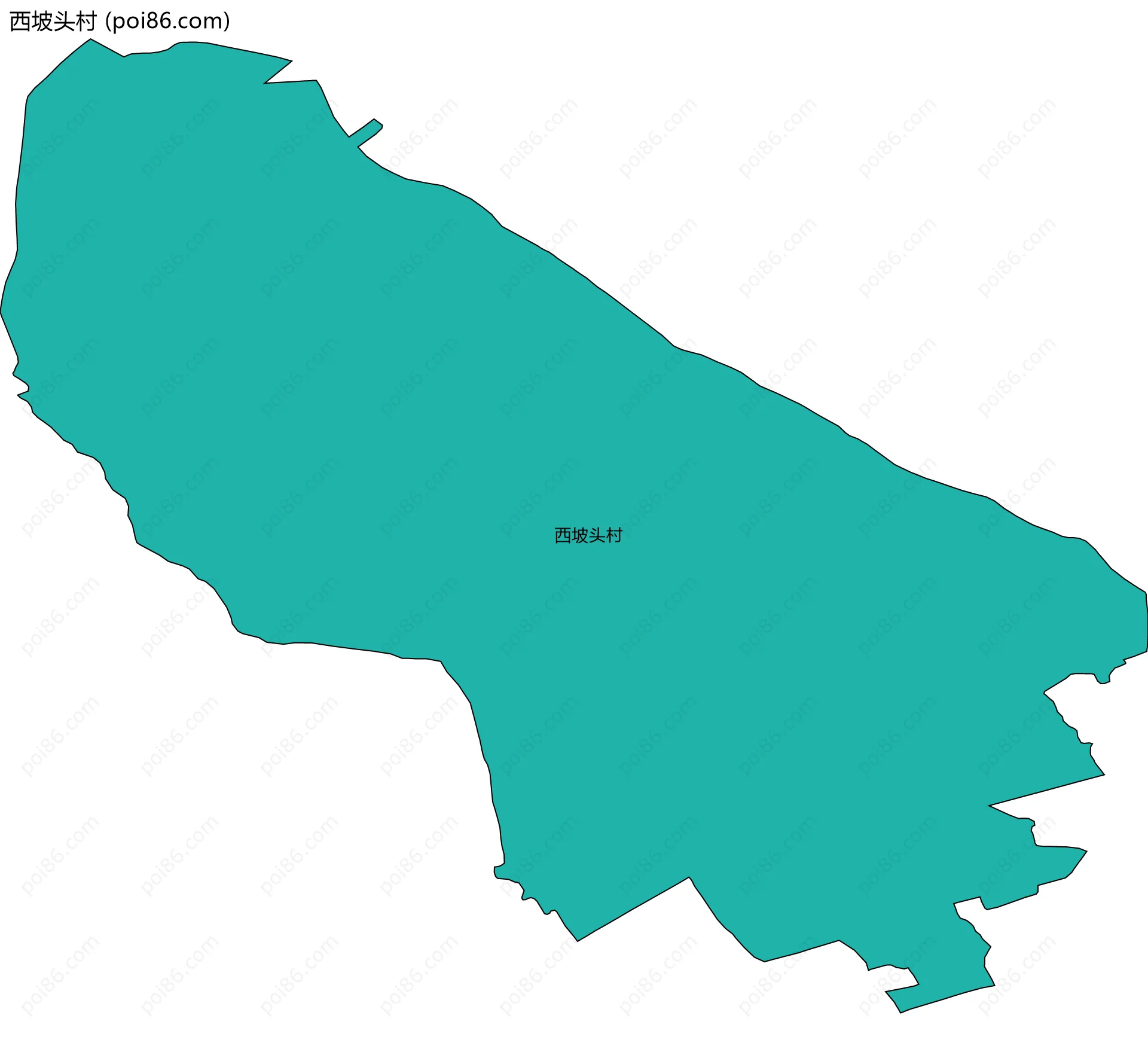 西坡头村边界地图