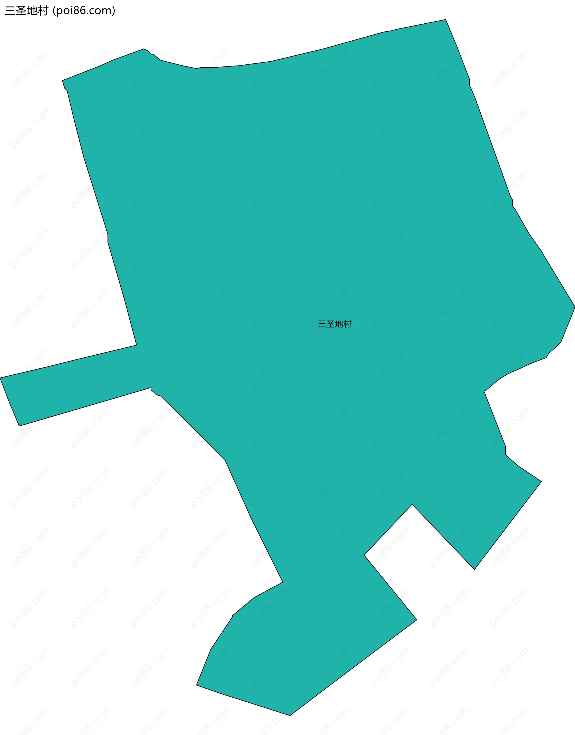 三圣地村边界地图