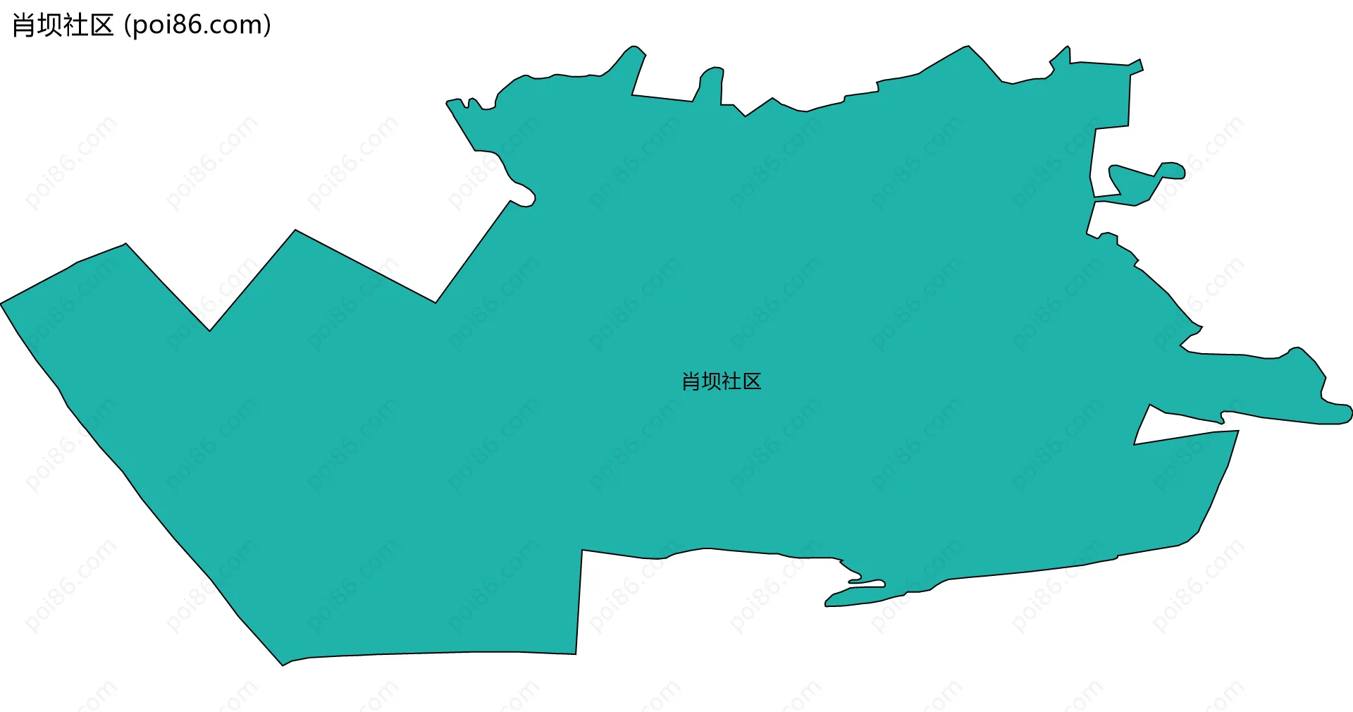 肖坝社区边界地图