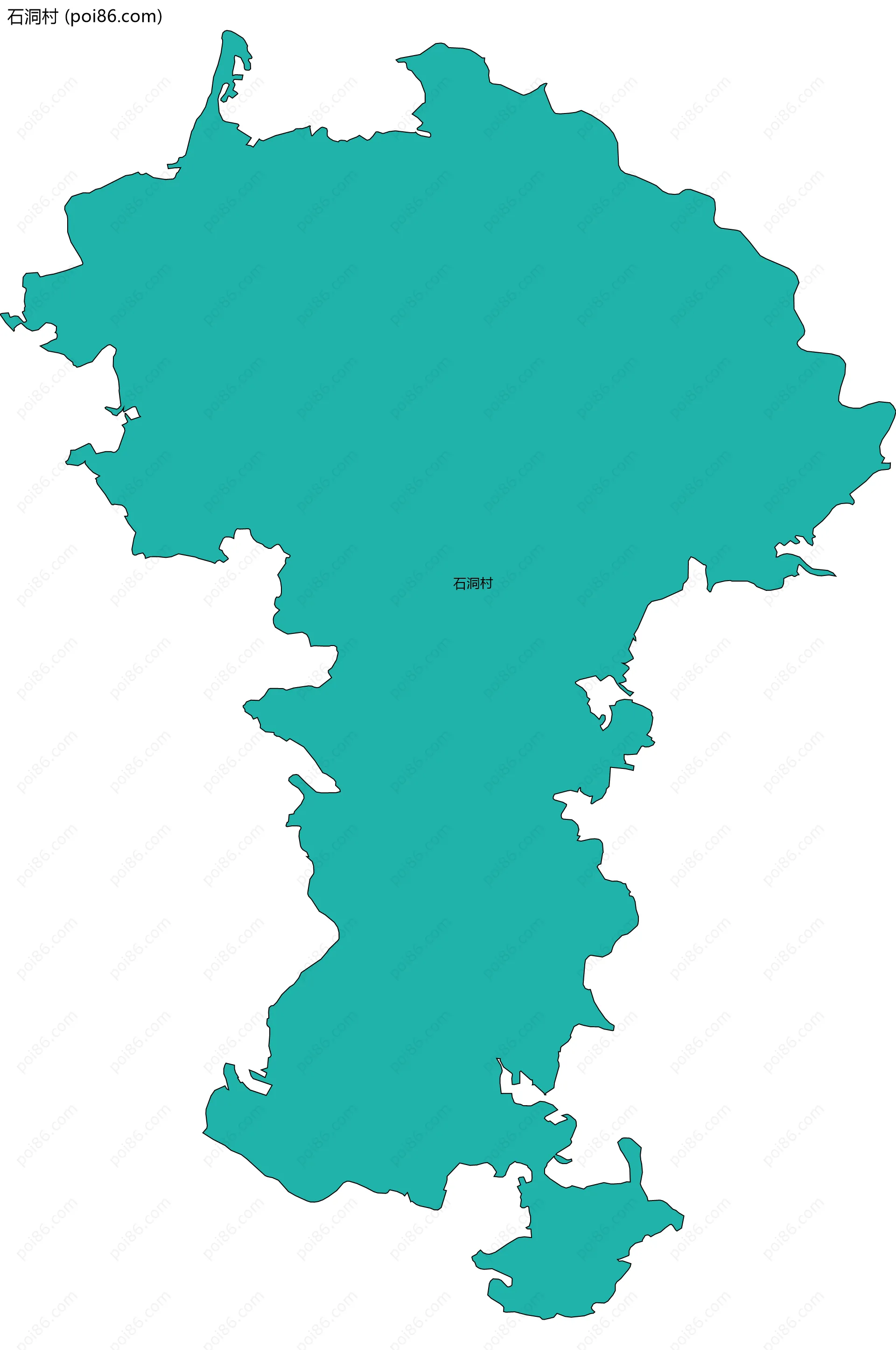 石洞村边界地图
