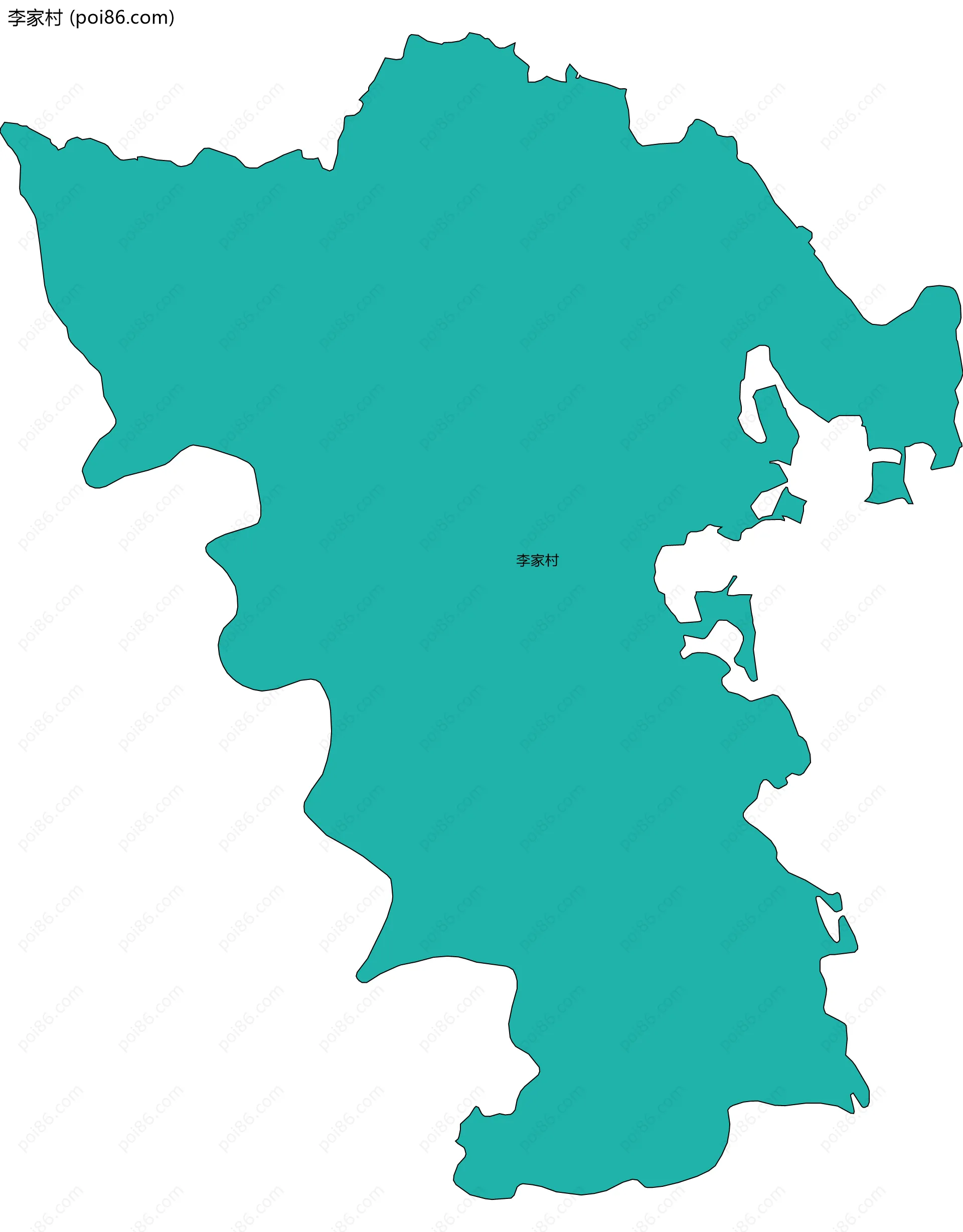 李家村边界地图