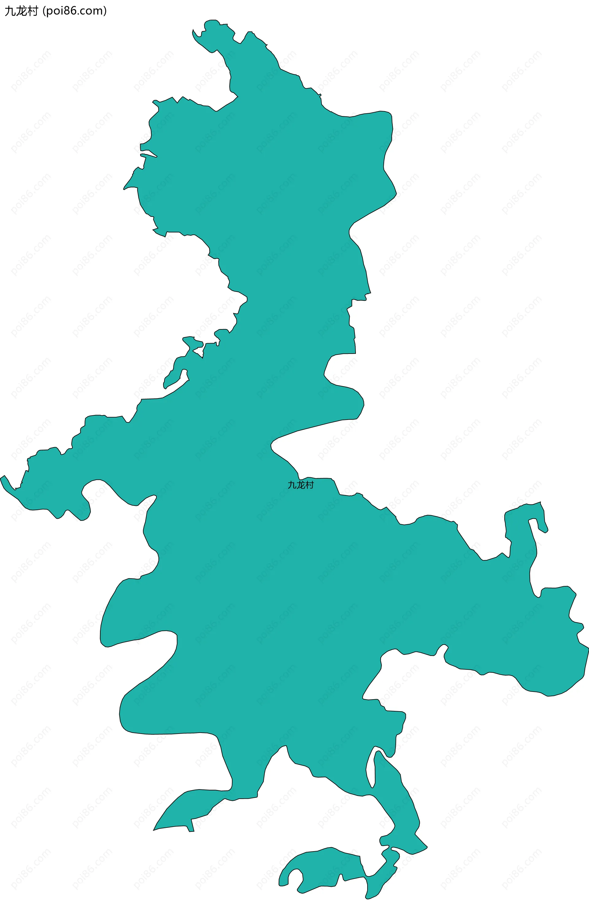 九龙村边界地图
