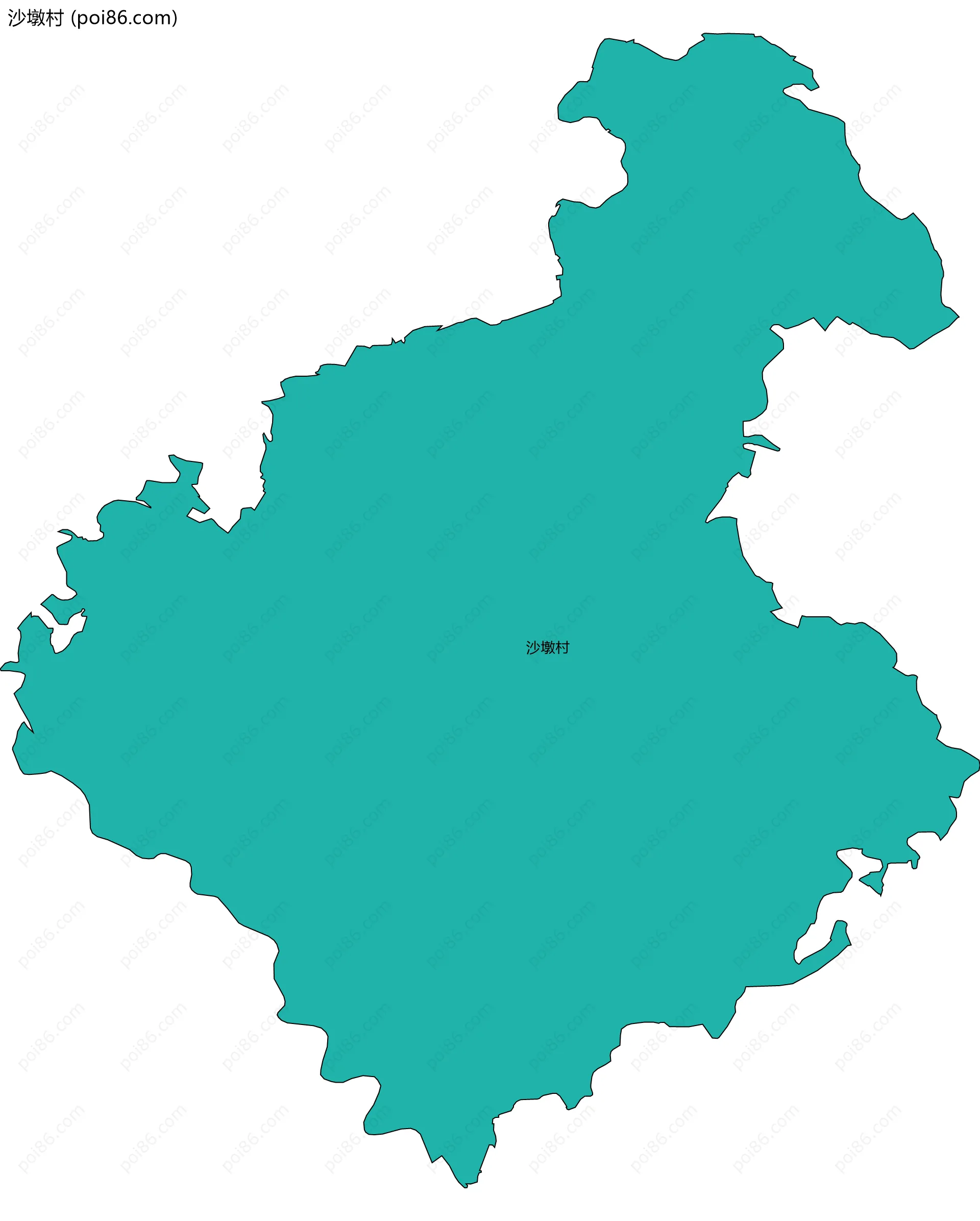 沙墩村边界地图