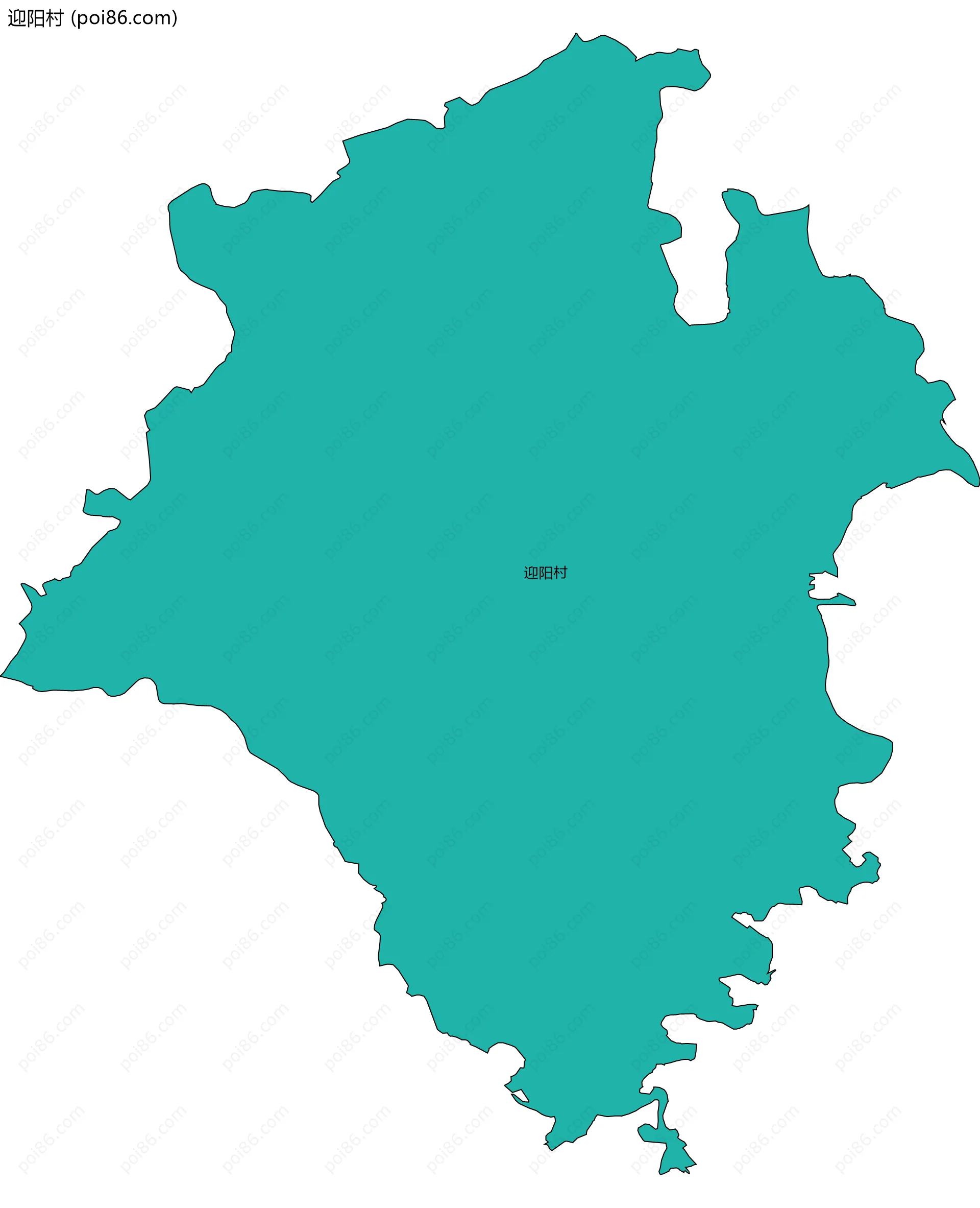迎阳村边界地图