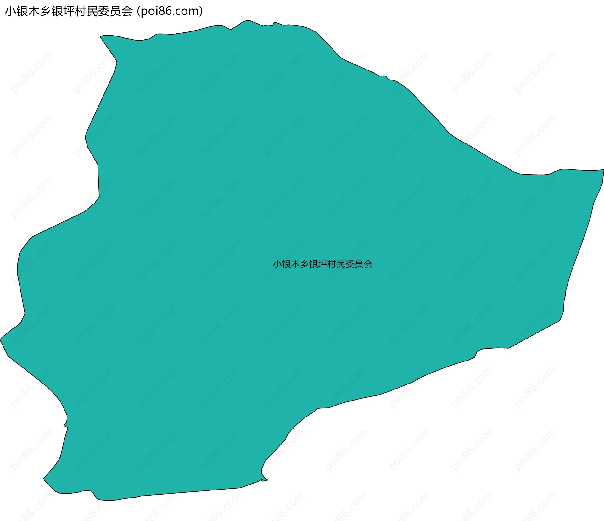 小银木乡银坪村民委员会边界地图