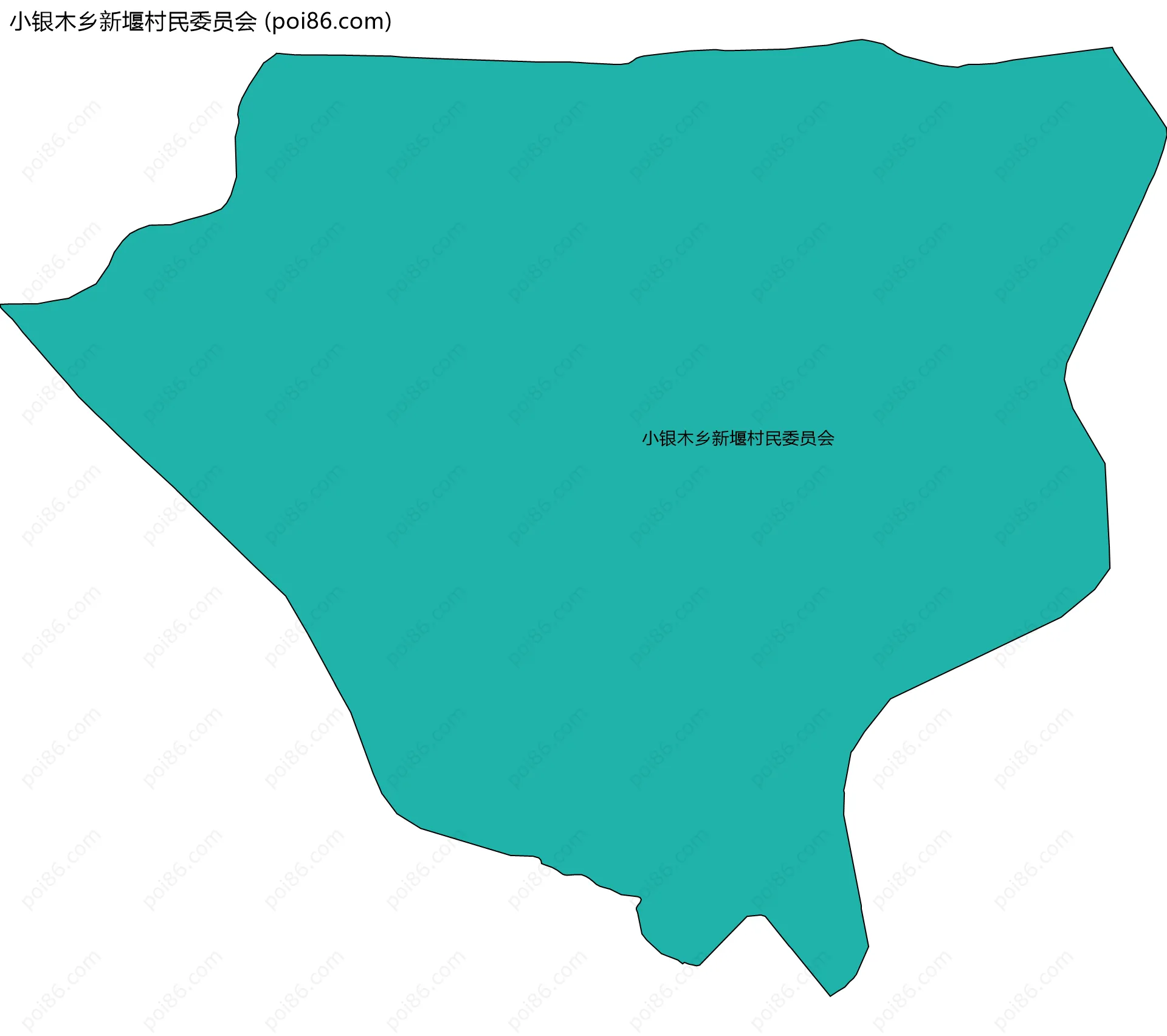 小银木乡新堰村民委员会边界地图
