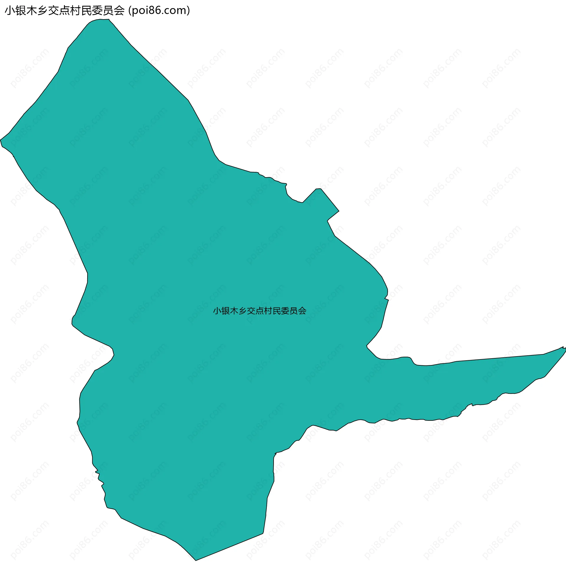 小银木乡交点村民委员会边界地图