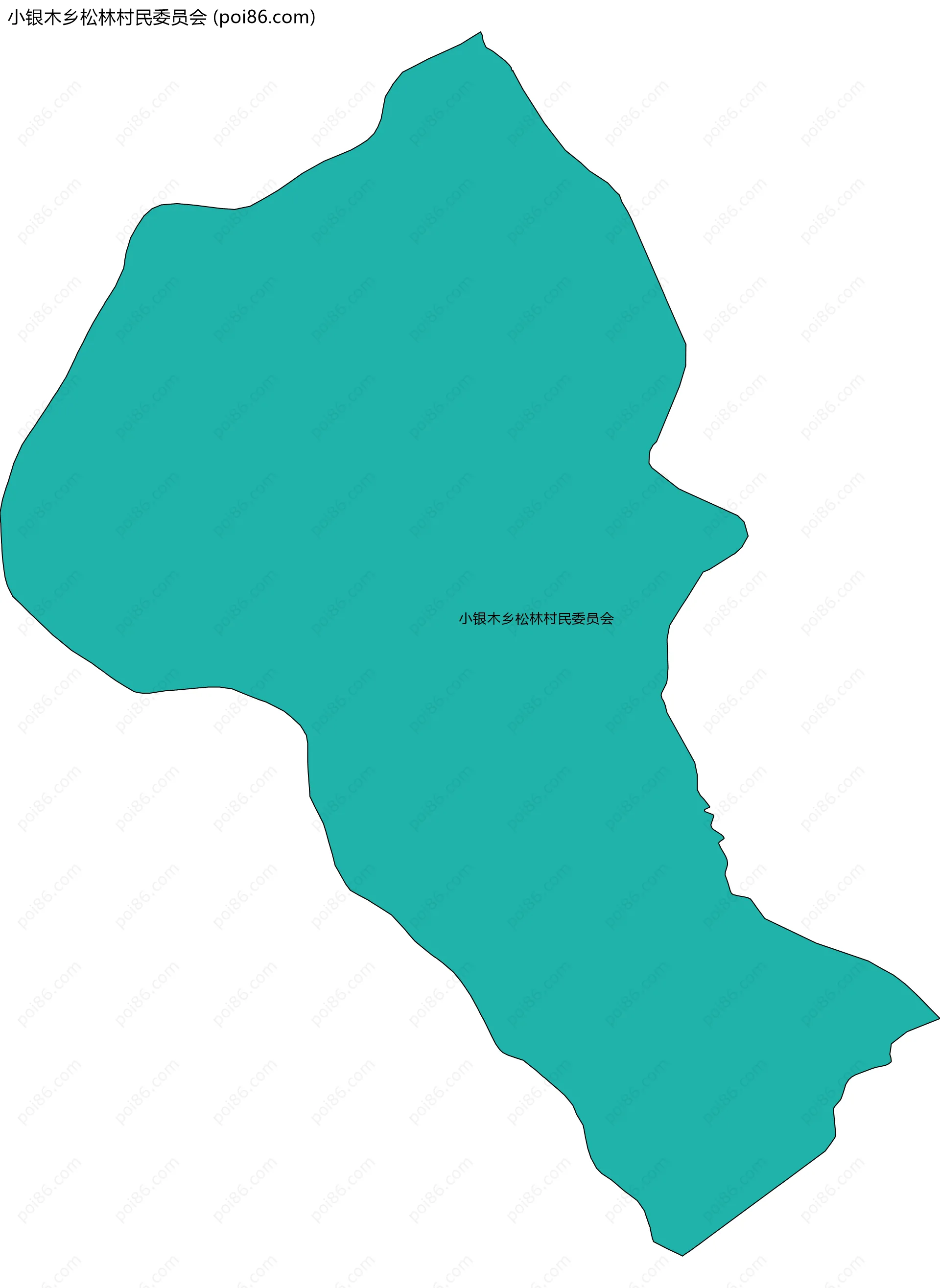 小银木乡松林村民委员会边界地图