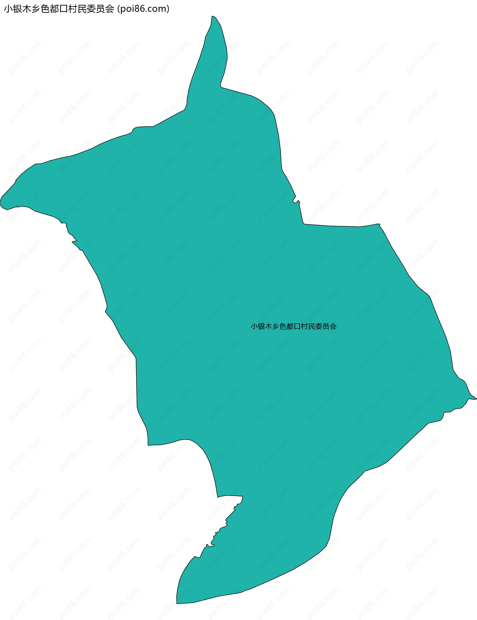 小银木乡色都口村民委员会边界地图