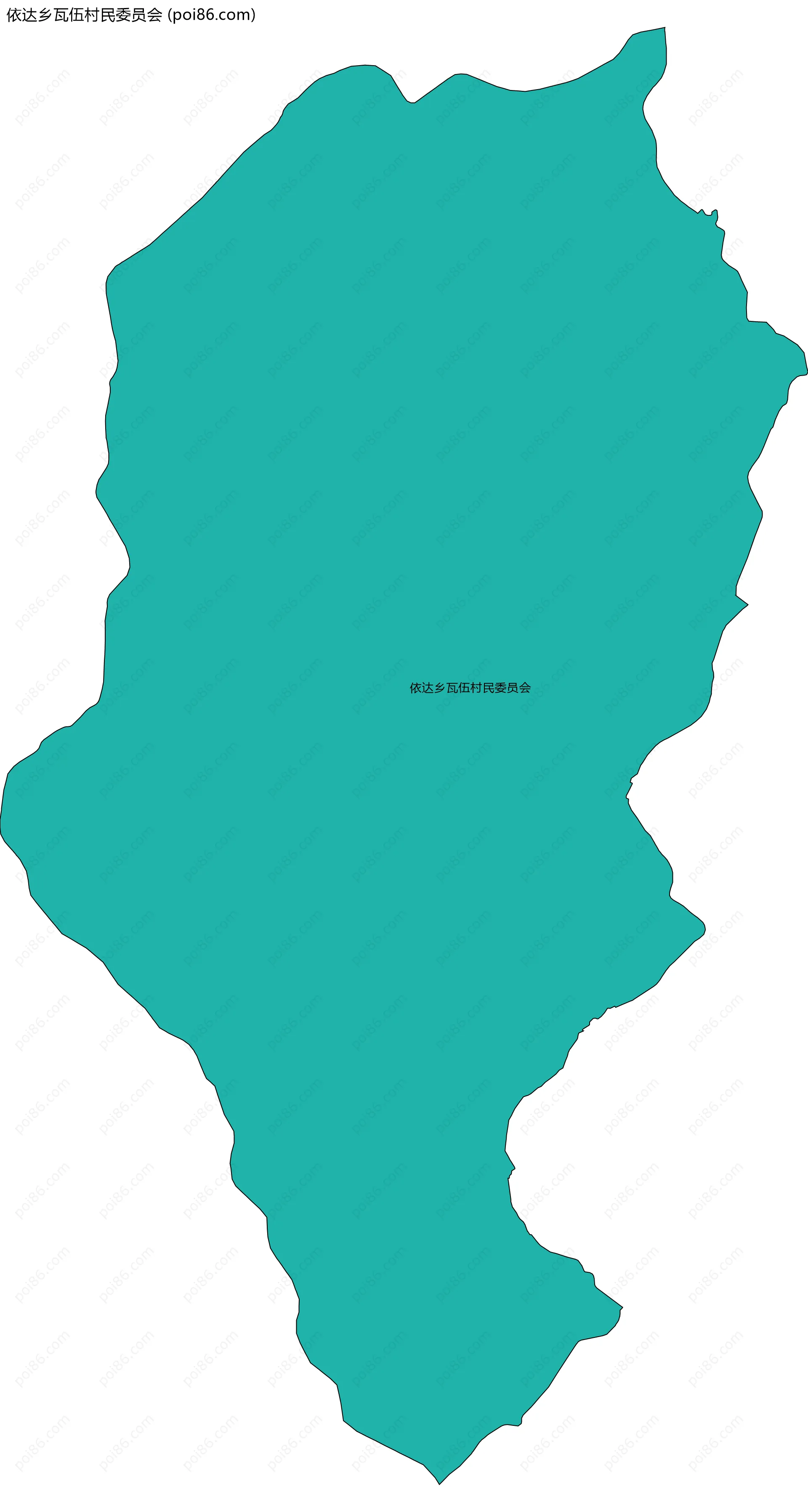 依达乡瓦伍村民委员会边界地图