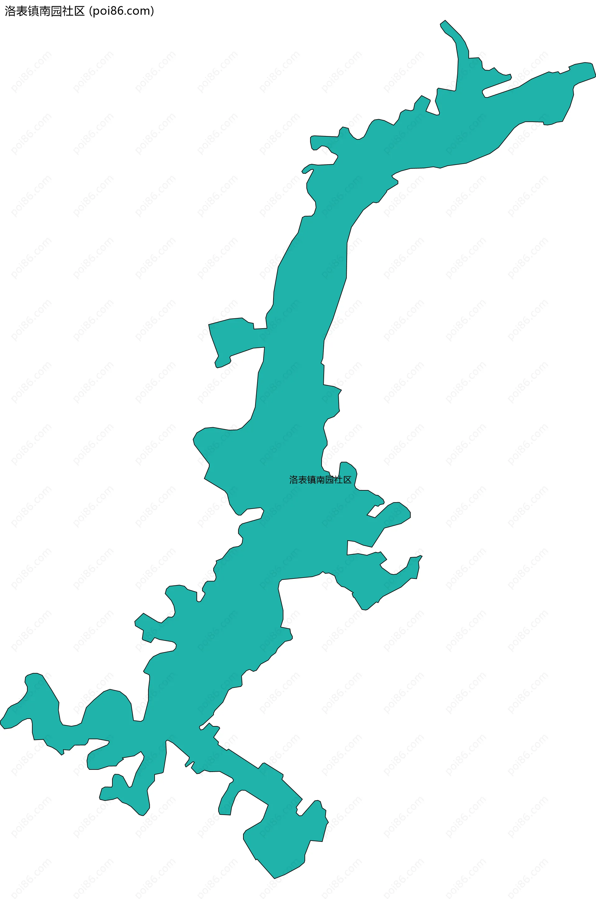 洛表镇南园社区边界地图