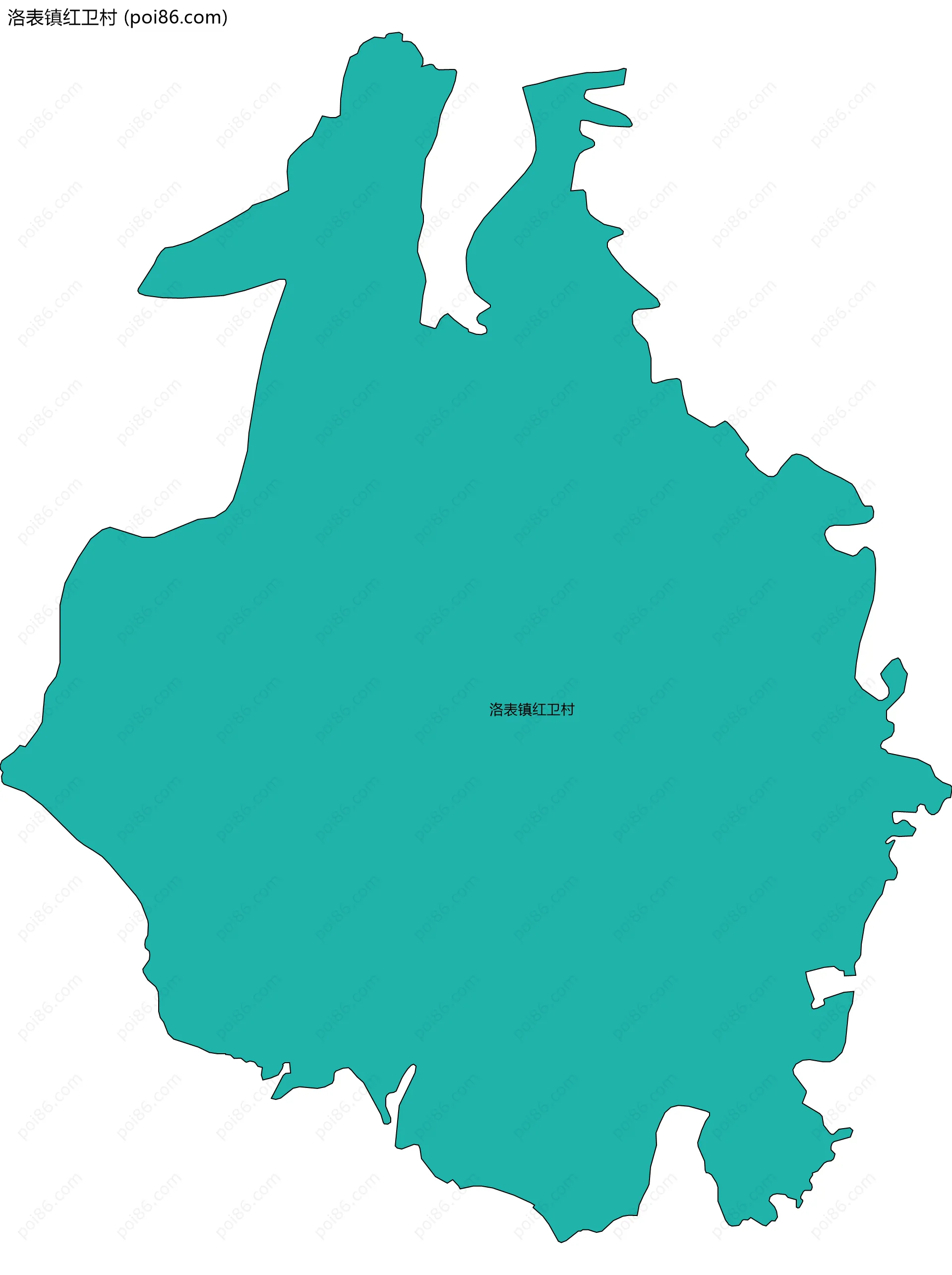 洛表镇红卫村边界地图