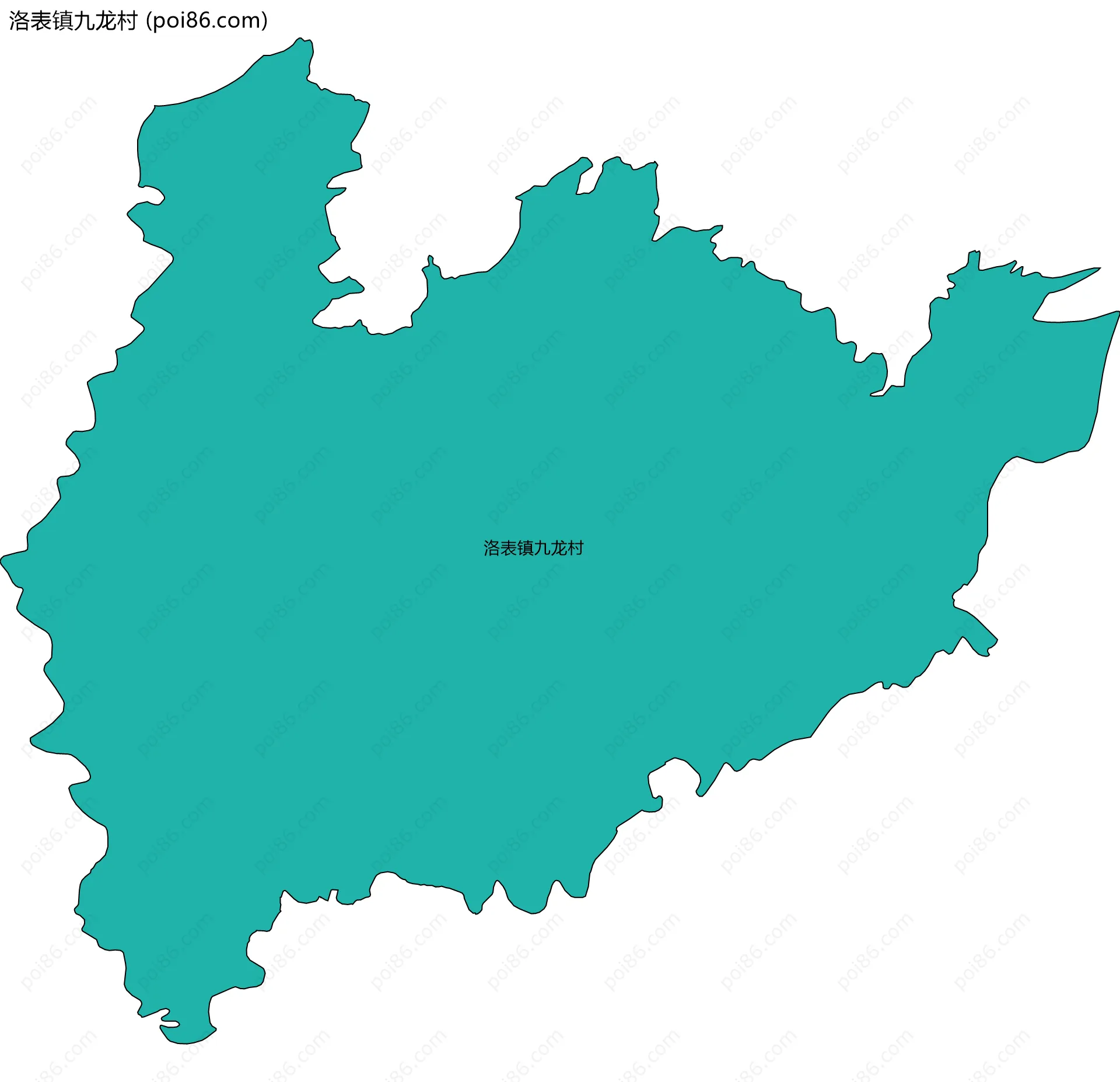 洛表镇九龙村边界地图
